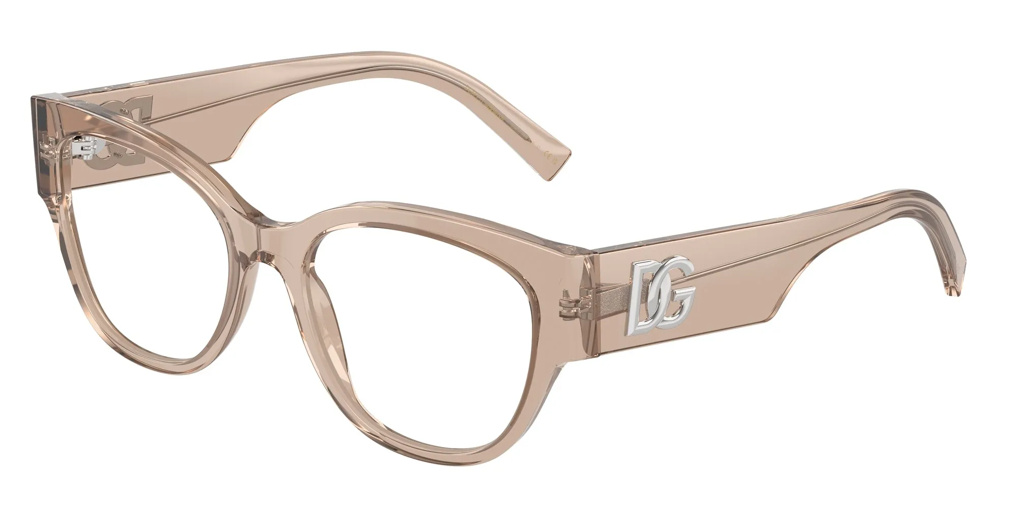 Dolce & Gabbana DG3377 3432 Montature da vista Acetato Marrone Trasparente Farfalla Normale - immagine 1