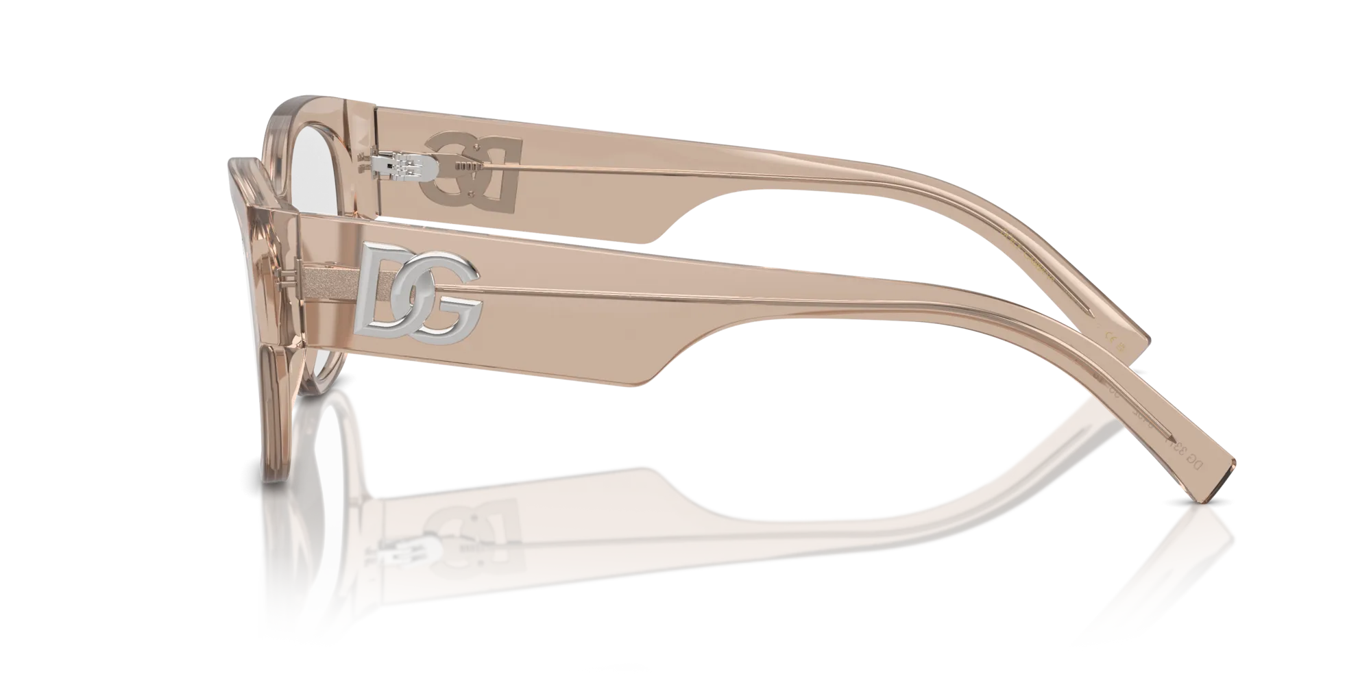 Dolce & Gabbana DG3377 3432 Montature da vista Acetato Marrone Trasparente Farfalla Normale - immagine 4