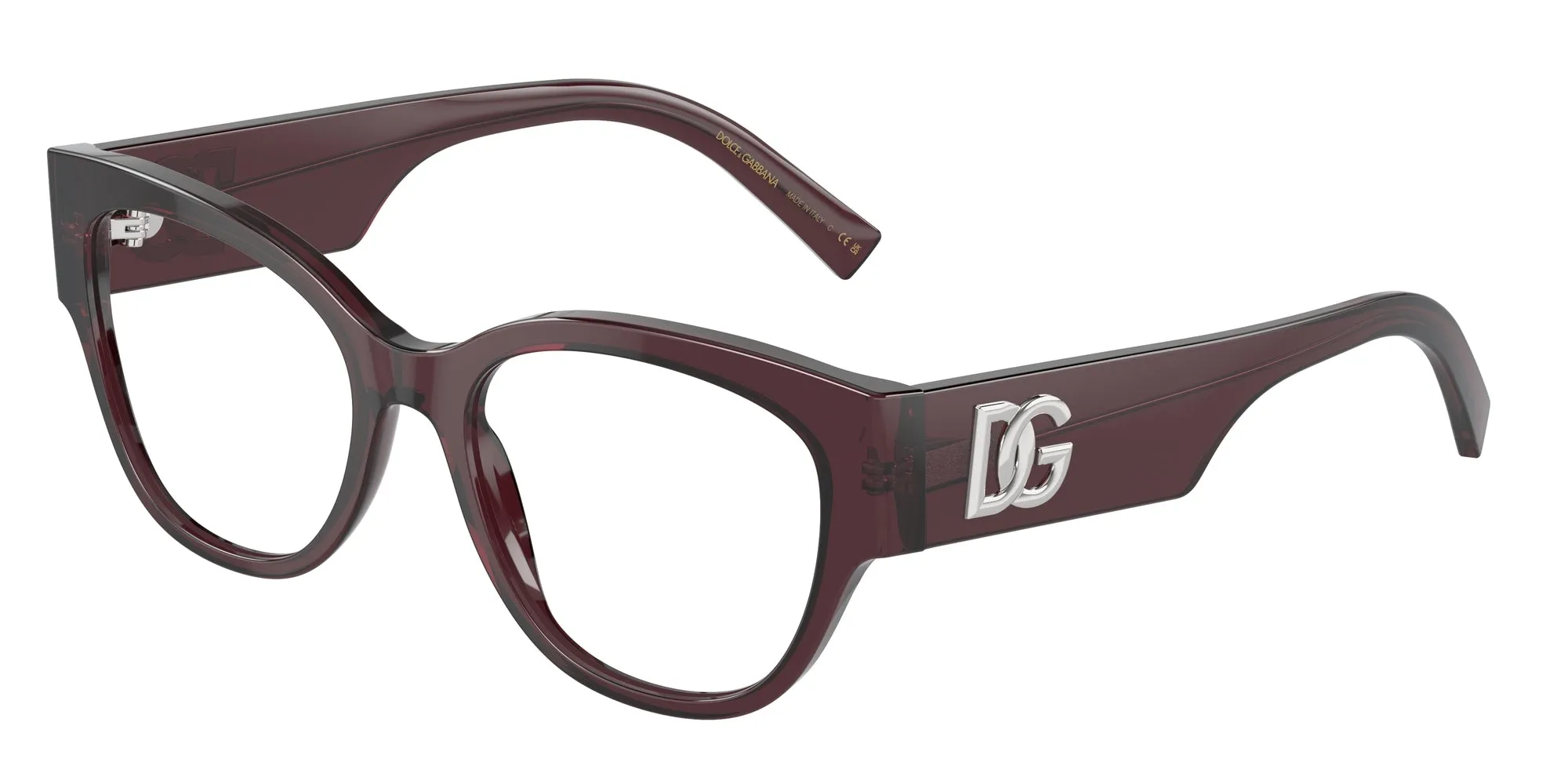 Dolce & Gabbana DG3377 3045 Montature da vista Acetato Viola Trasparente Farfalla Normale - immagine 1