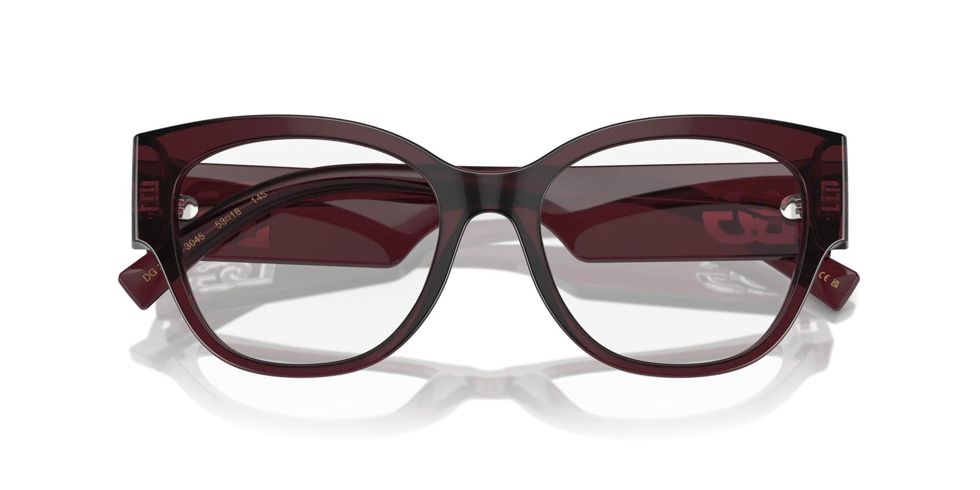 Dolce & Gabbana DG3377 3045 Montature da vista Acetato Viola Trasparente Farfalla Normale - immagine 2