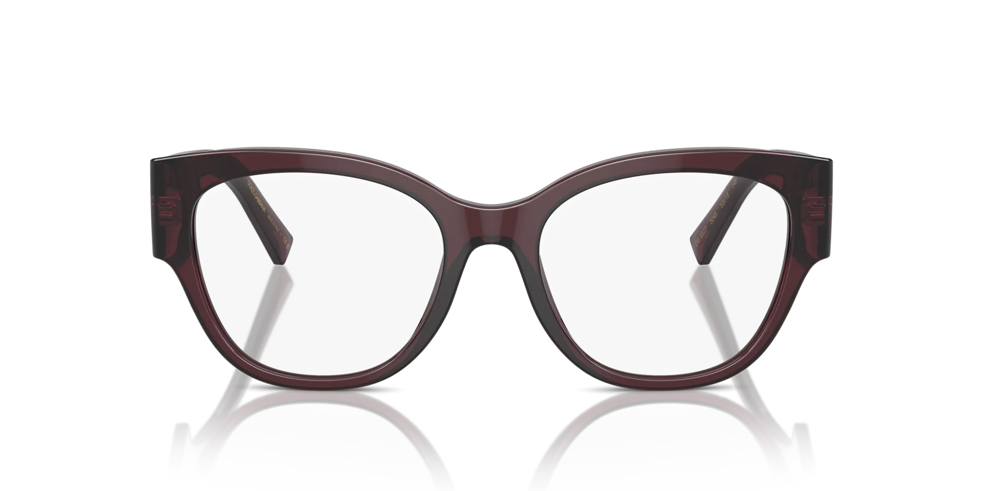 Dolce & Gabbana DG3377 3045 Montature da vista Acetato Viola Trasparente Farfalla Normale - immagine 3