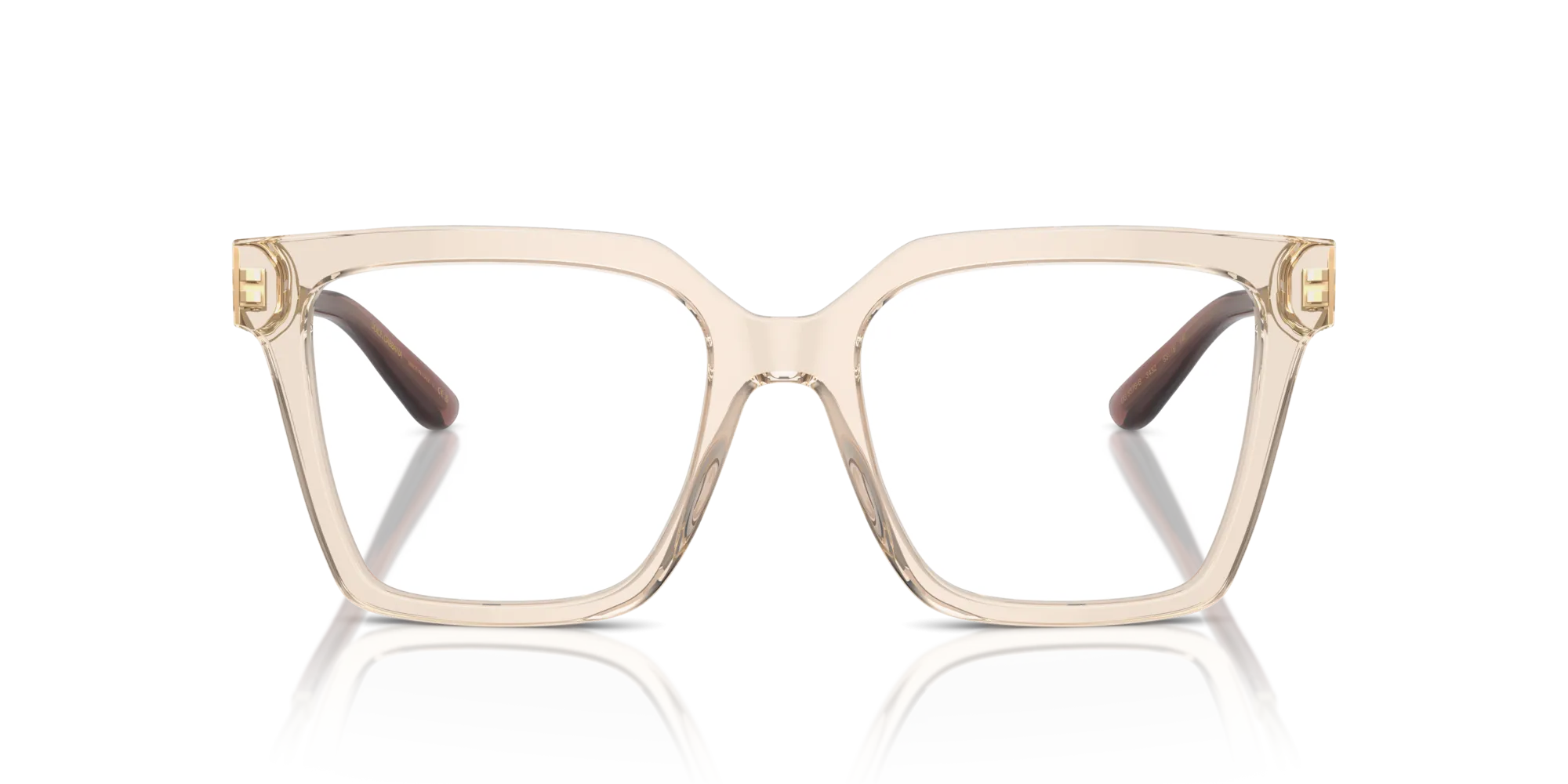 Dolce & Gabbana DG3376B 3432 Montature da vista Acetato Marrone Trasparente Squadrata Normale - immagine 3