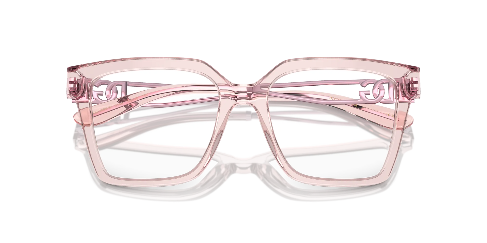 Dolce & Gabbana DG3376B 3148 Montature da vista Acetato Rosa Trasparente Squadrata Normale - immagine 2
