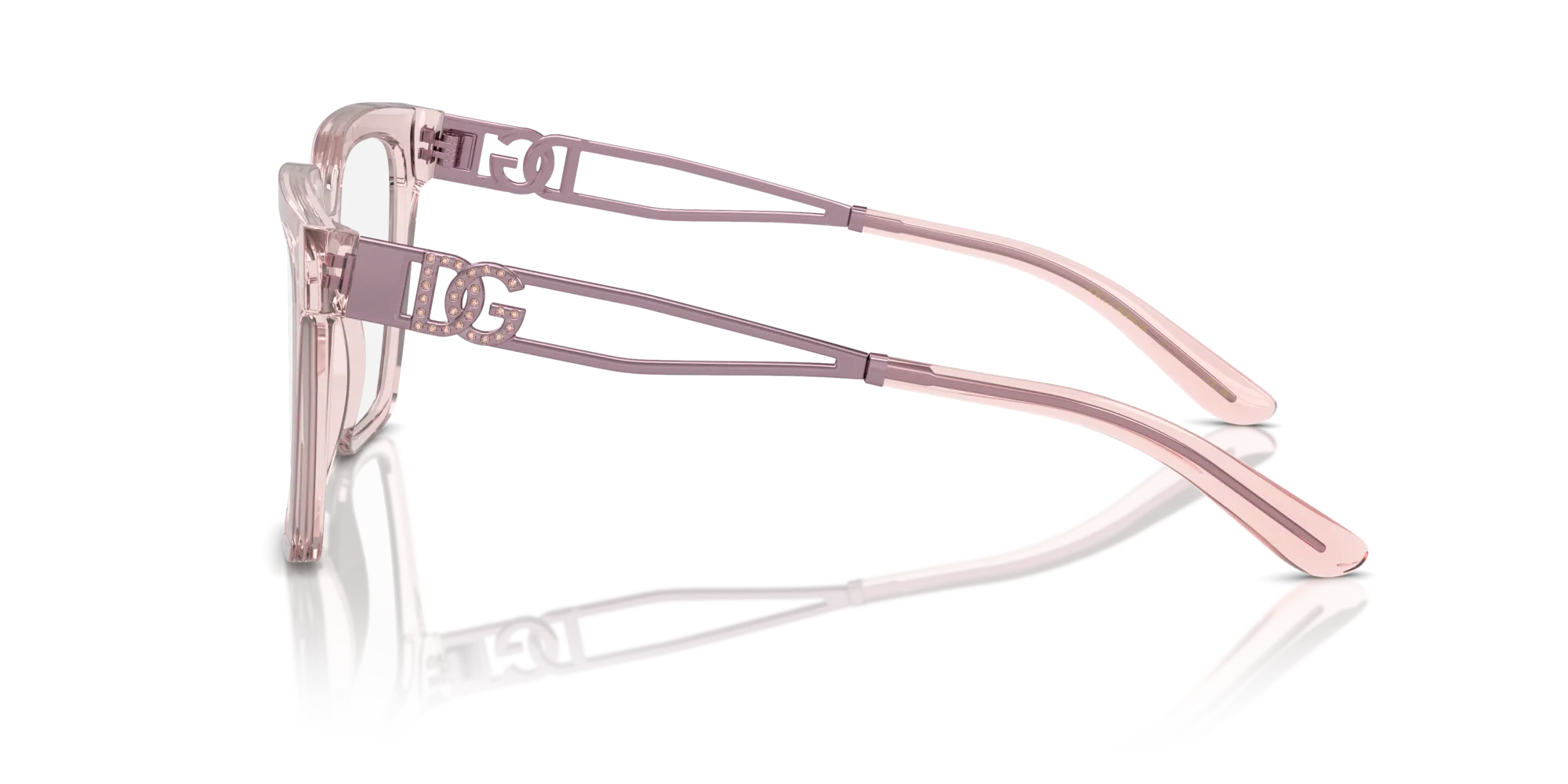 Dolce & Gabbana DG3376B 3148 Montature da vista Acetato Rosa Trasparente Squadrata Normale - immagine 4