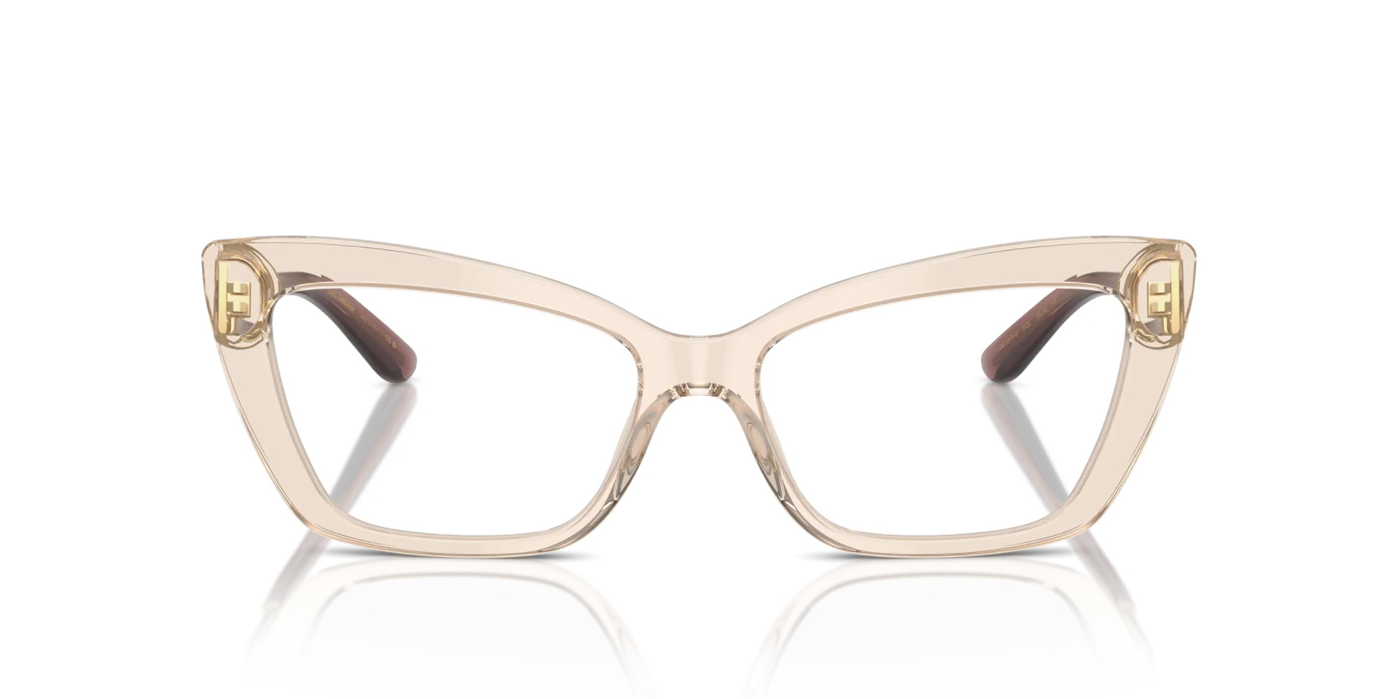 Dolce & Gabbana DG3375B 3432 Montature da vista Acetato Marrone Trasparente Cat Eye Normale - immagine 3