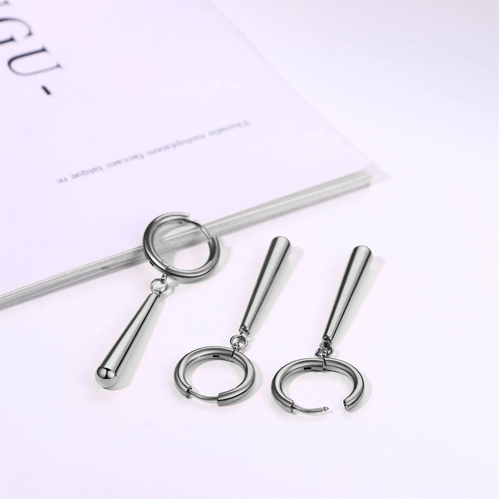 JewelryWe Orecchini Set con Pendenti Cosplay: 3 Pezzi Zoro Orecchini Roronoa Idee Regalo Appassionato di Anime - immagine 3
