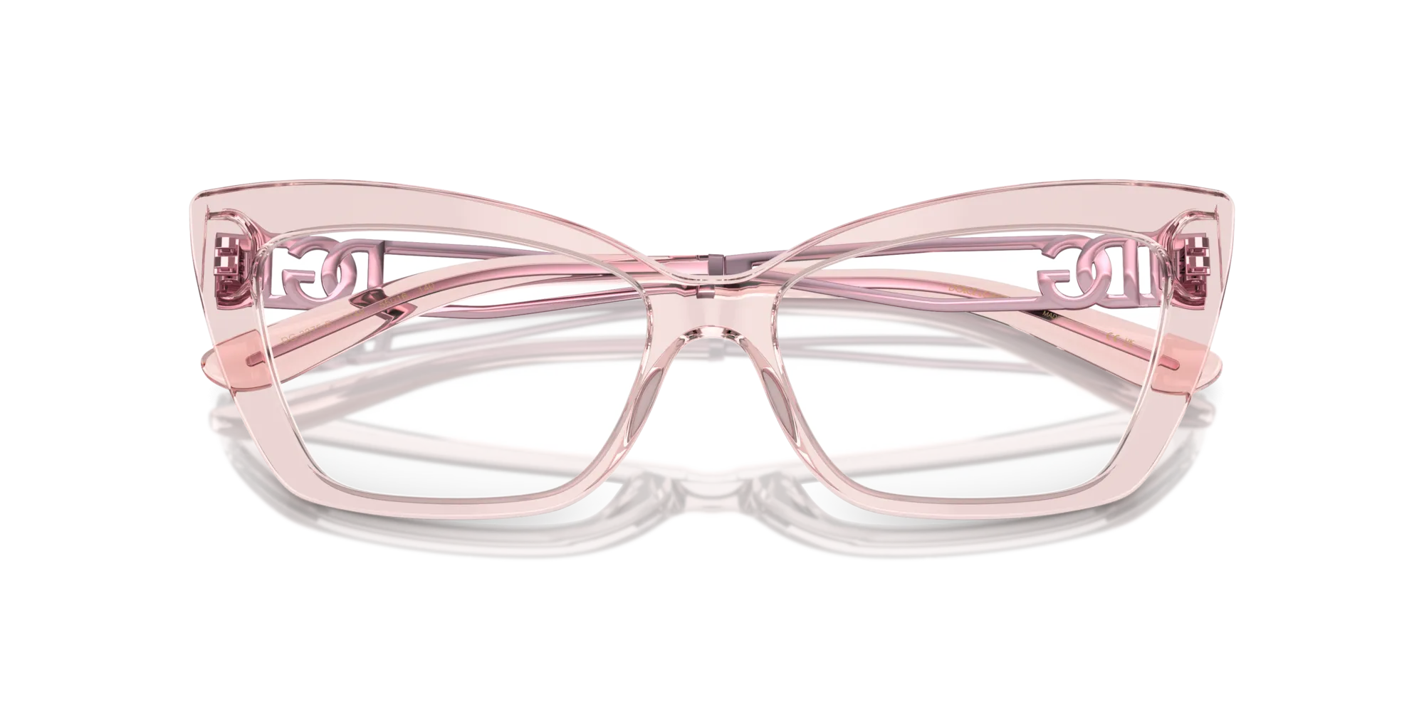Dolce & Gabbana DG3375B 3148 Montature da vista Acetato Rosa Trasparente Cat Eye Normale - immagine 2