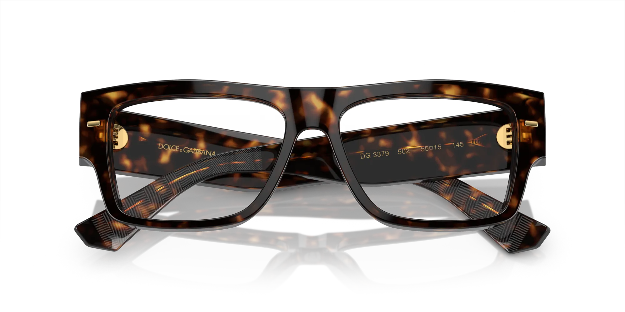 Dolce & Gabbana DG3379 502 Montature da vista Acetato Tartaruga Trasparente Squadrata Normale - immagine 2