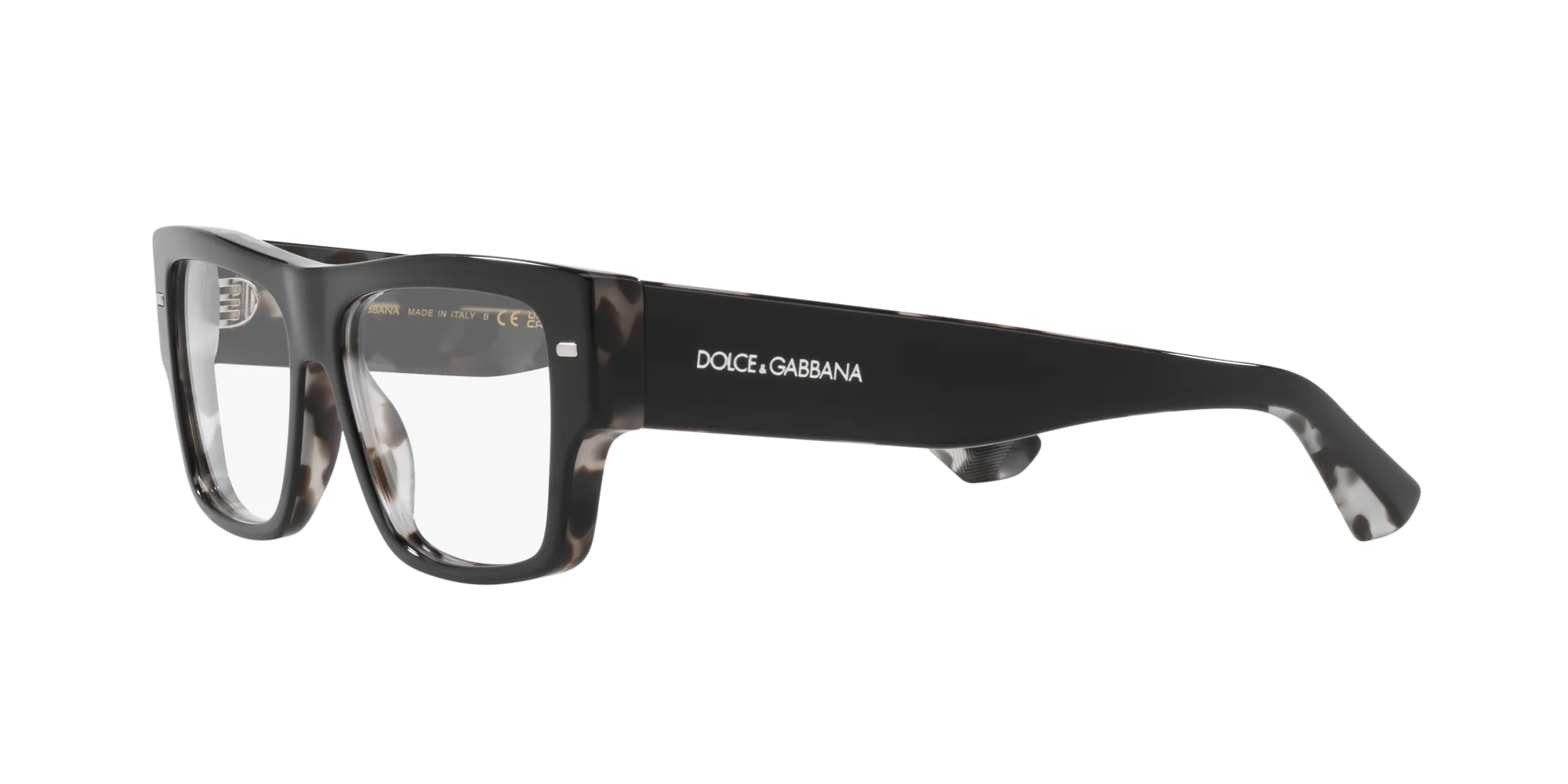 Dolce & Gabbana DG3379 3403 Montature da vista Acetato Nero Trasparente Squadrata Normale - immagine 4