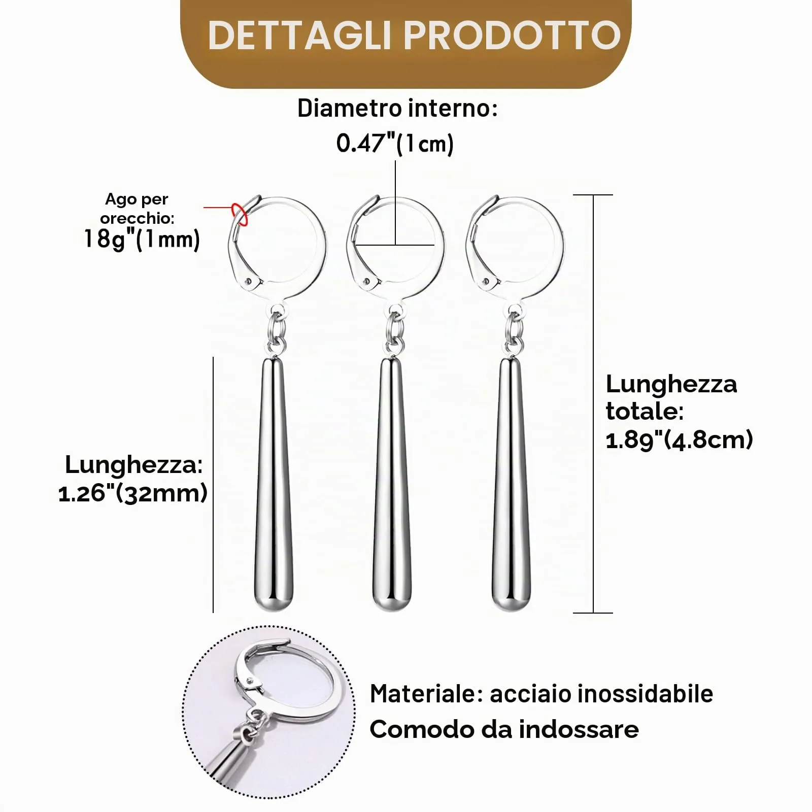 JewelryWe One Piece orecchini da uomo in acciaio inox Roronoa Zoro orecchini a cerchio Huggie orecchini clip on orecchini pendenti anime cosplay gioielli per gli amanti degli anime di Lorenor Zorro - immagine 2