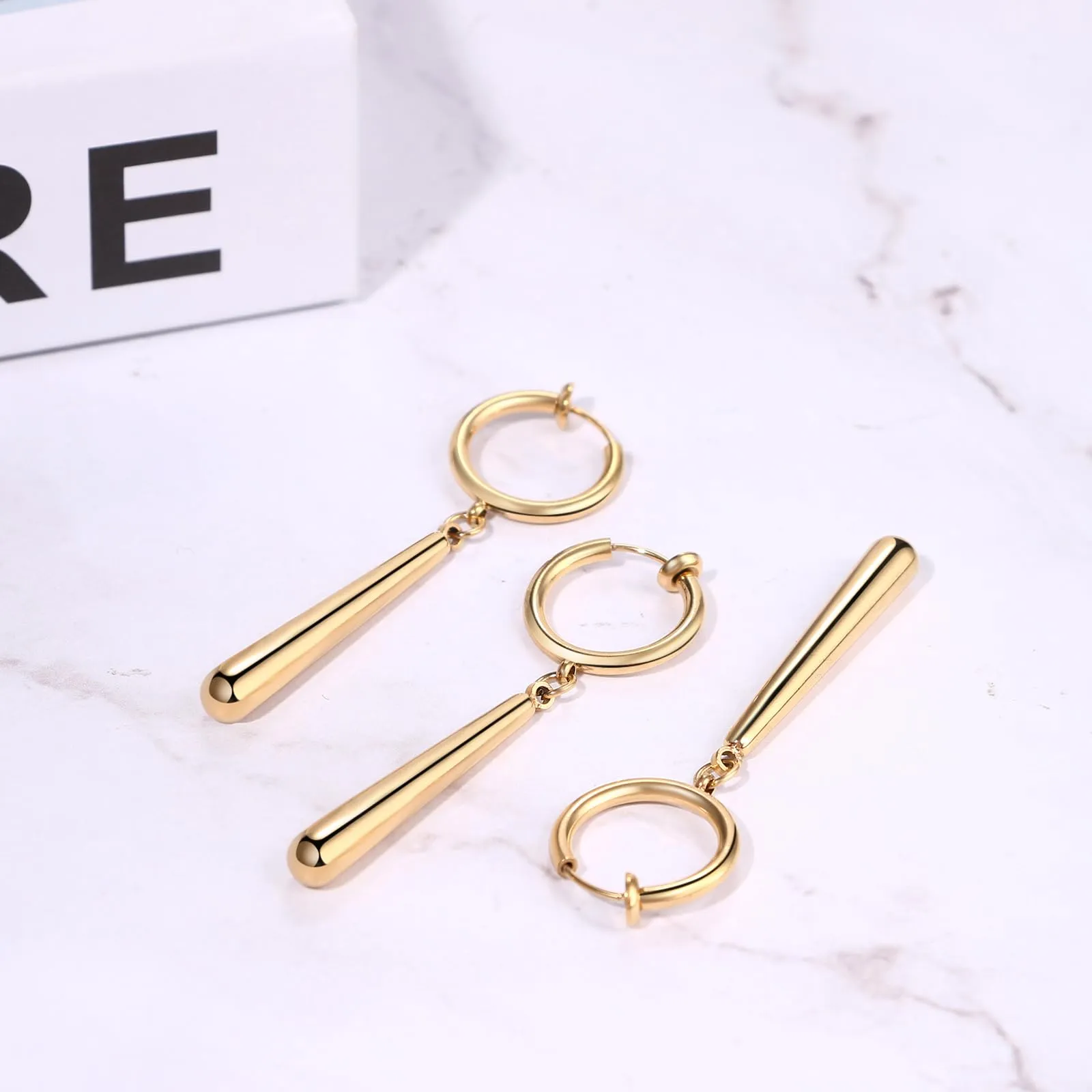 JewelryWe Orecchini Finti Zoro Cosplay: Set 3 Pezzi Orecchini con Pendente senza Buco Orecchini Roronoa Idee Regalo Appassionato di Anime - immagine 6
