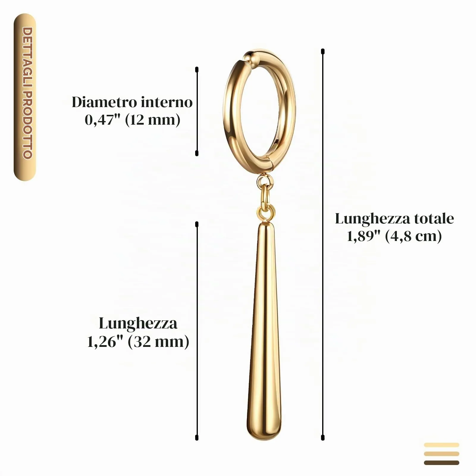 JewelryWe Orecchini Finti con Pendenti Cosplay: Set 3 Pezzi Zoro Orecchini Roronoa Idee Regalo Appassionato di Anime - immagine 2