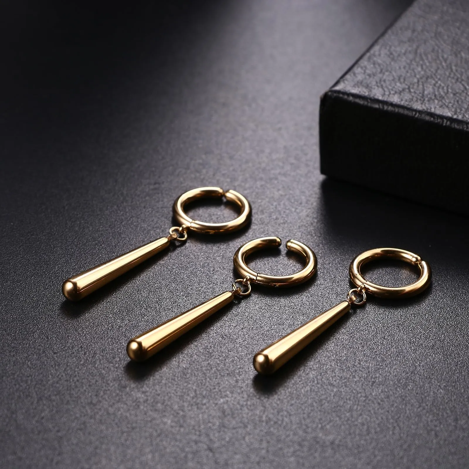 JewelryWe Orecchini Finti con Pendenti Cosplay: Set 3 Pezzi Zoro Orecchini Roronoa Idee Regalo Appassionato di Anime - immagine 5