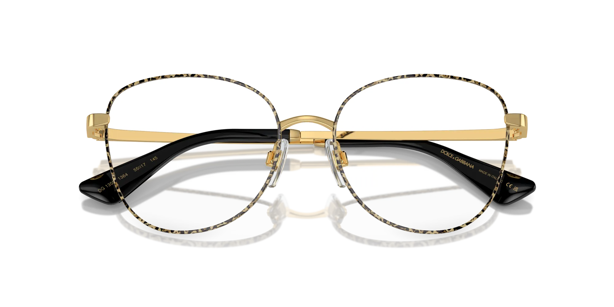 Dolce & Gabbana DG1355 1364 Montature da vista Acciaio Oro Farfalla Normale - immagine 2