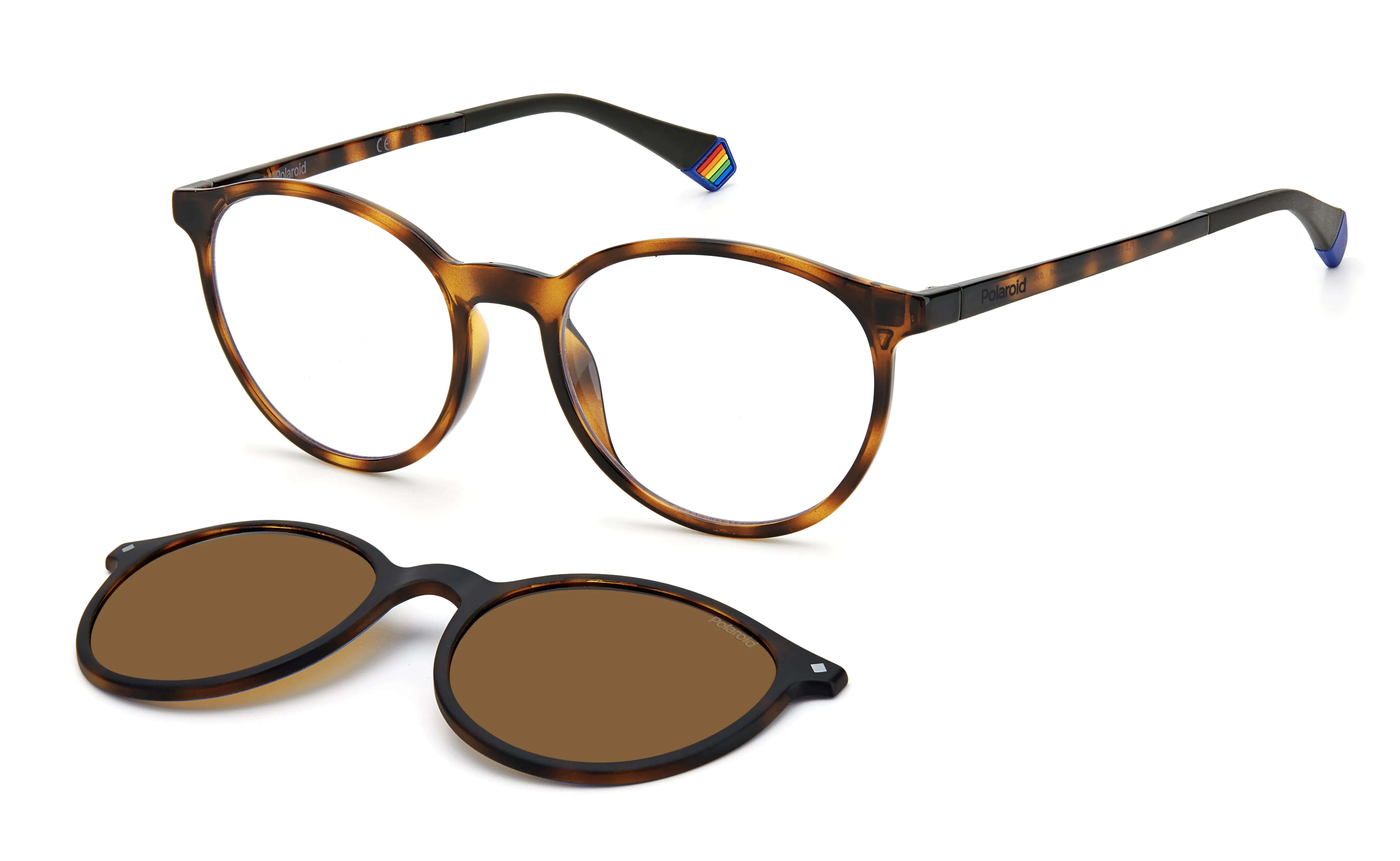 Polaroid PLD 6137/CS 086/SP Occhiali da sole Plastica Havana Rame Rotonda Polarizzata - immagine 1