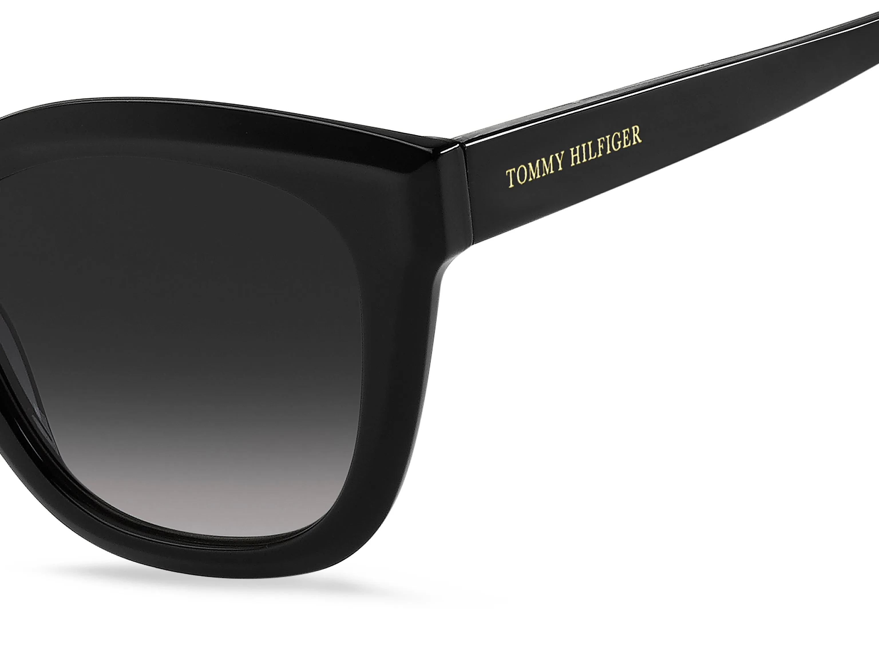 Tommy Hilfiger TH 1884/S 807/9O Occhiali da sole Acetato Nero Grigio Cat Eye Sfumato - immagine 3
