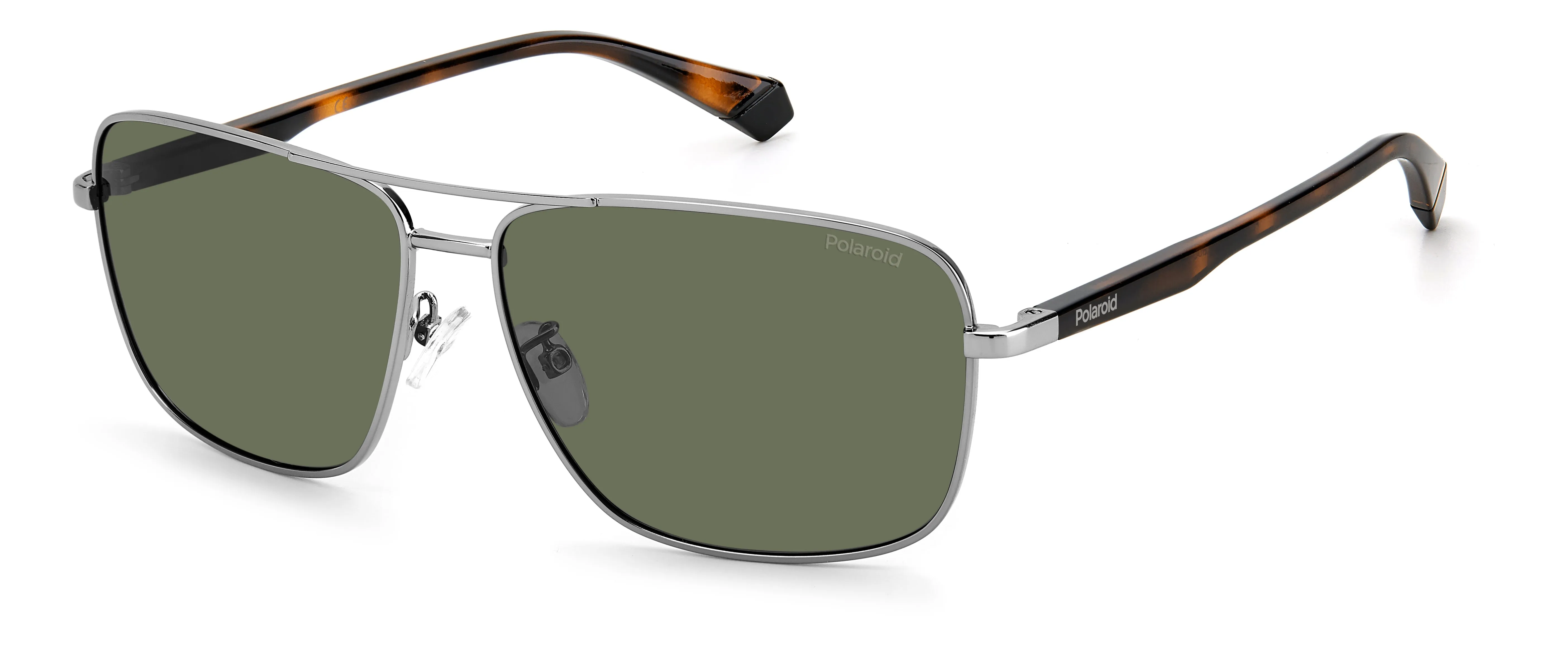 Polaroid PLD 2119/G/S 6LB/UC Occhiali da sole Acciaio Grigio Verde Squadrata Polarizzata - immagine 1