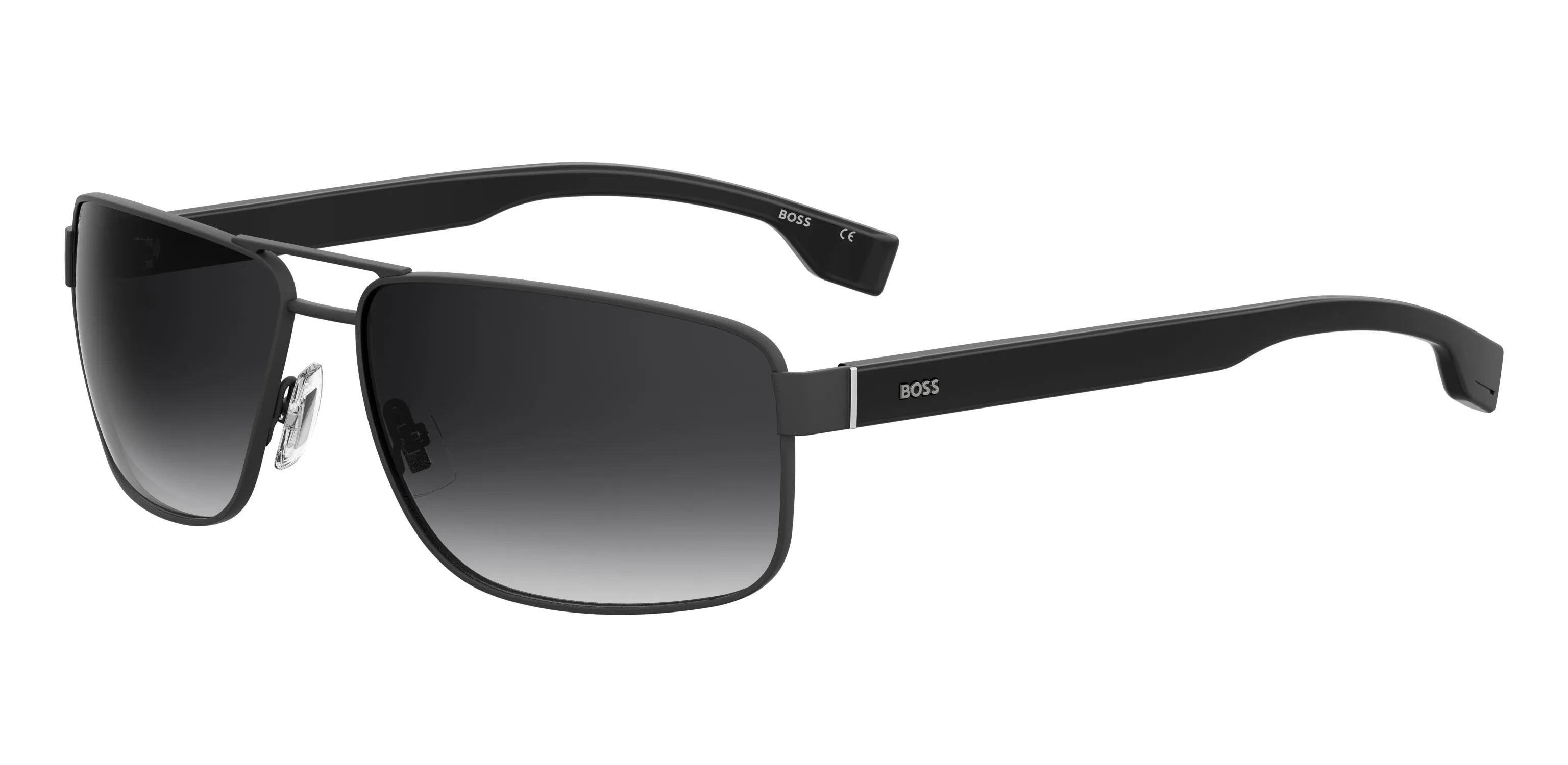 Hugo Boss BOSS 1035/S 003/9O Occhiali da sole Metallo Nero-opaco Grigio Squadrata Sfumato - immagine 1