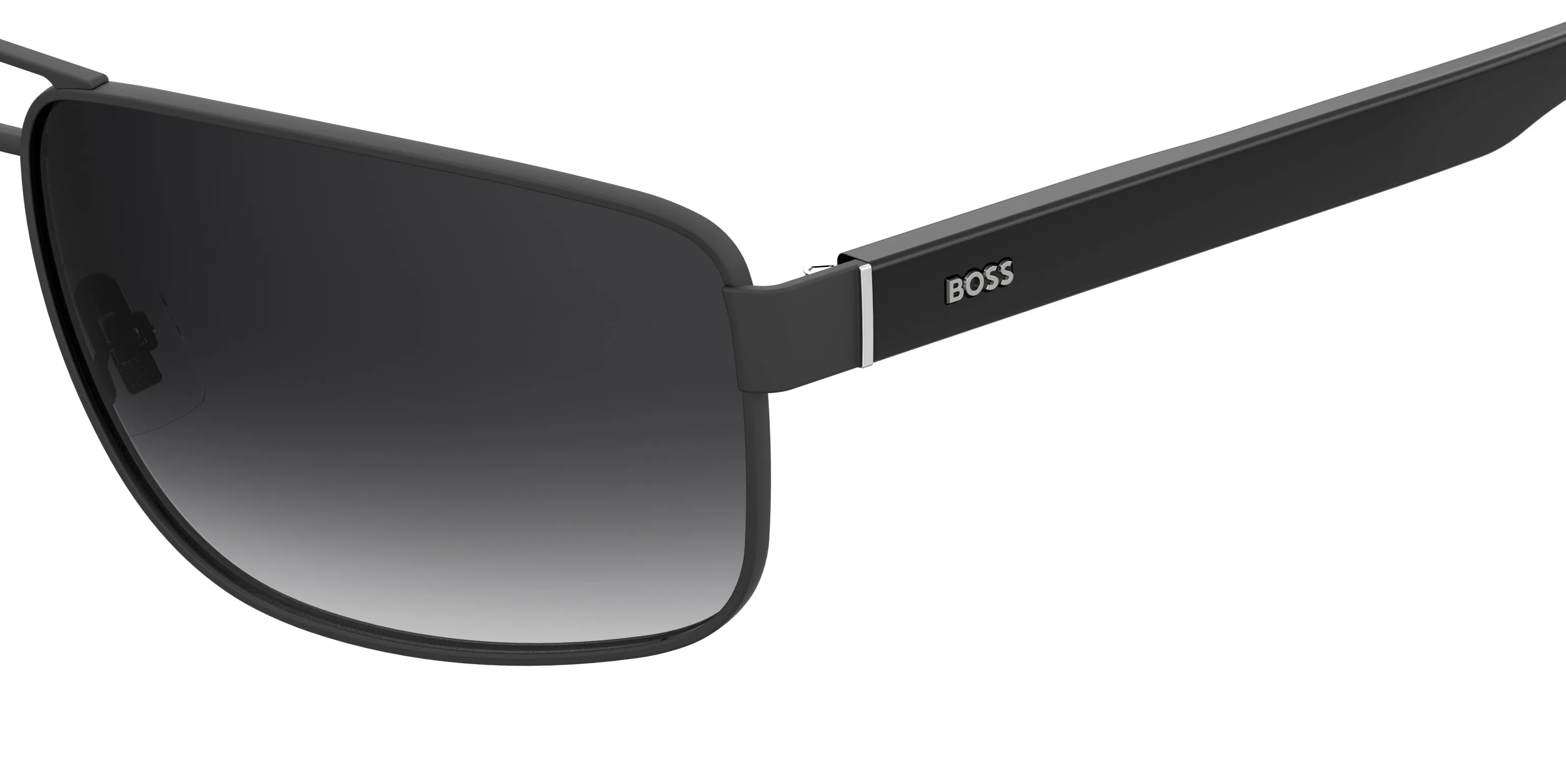 Hugo Boss BOSS 1035/S 003/9O Occhiali da sole Metallo Nero-opaco Grigio Squadrata Sfumato - immagine 3