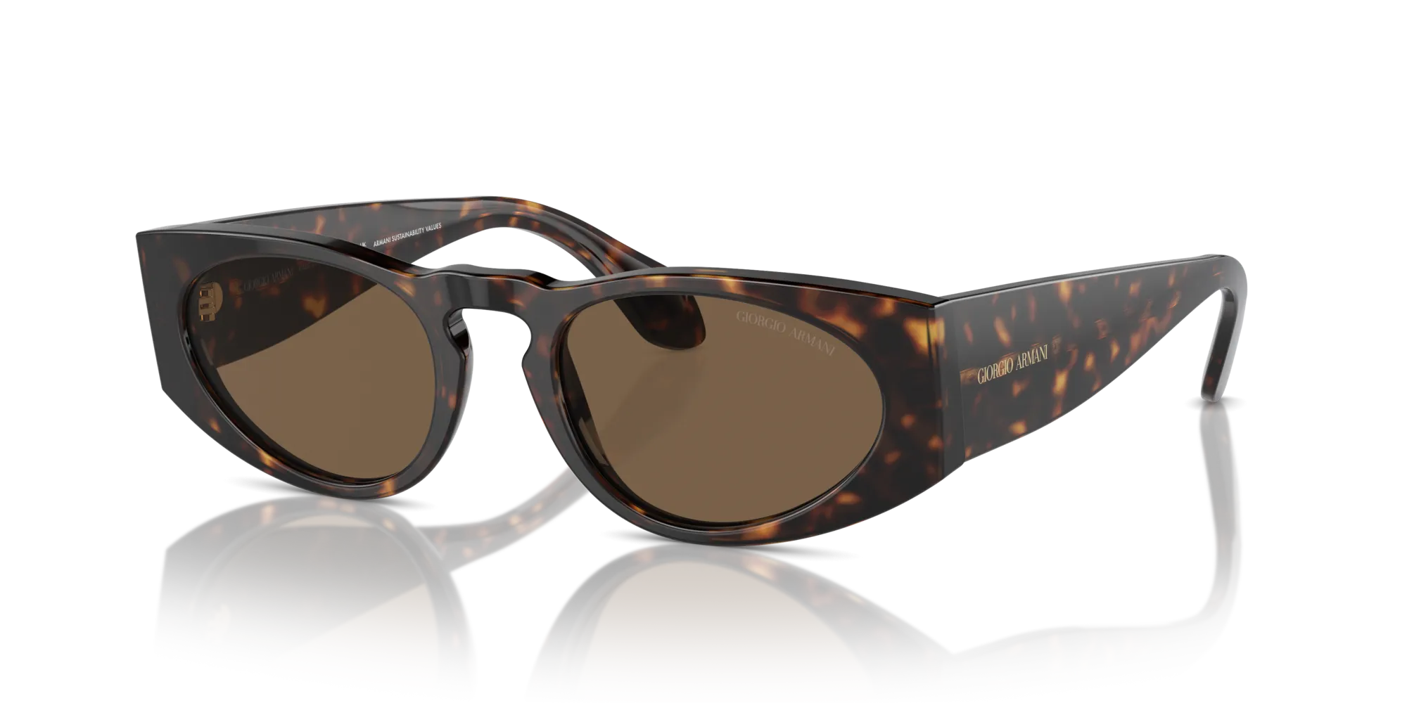 Giorgio Armani AR8216 612473 Occhiali da sole Acetato Tartaruga Marrone Squadrata Normale - immagine 4