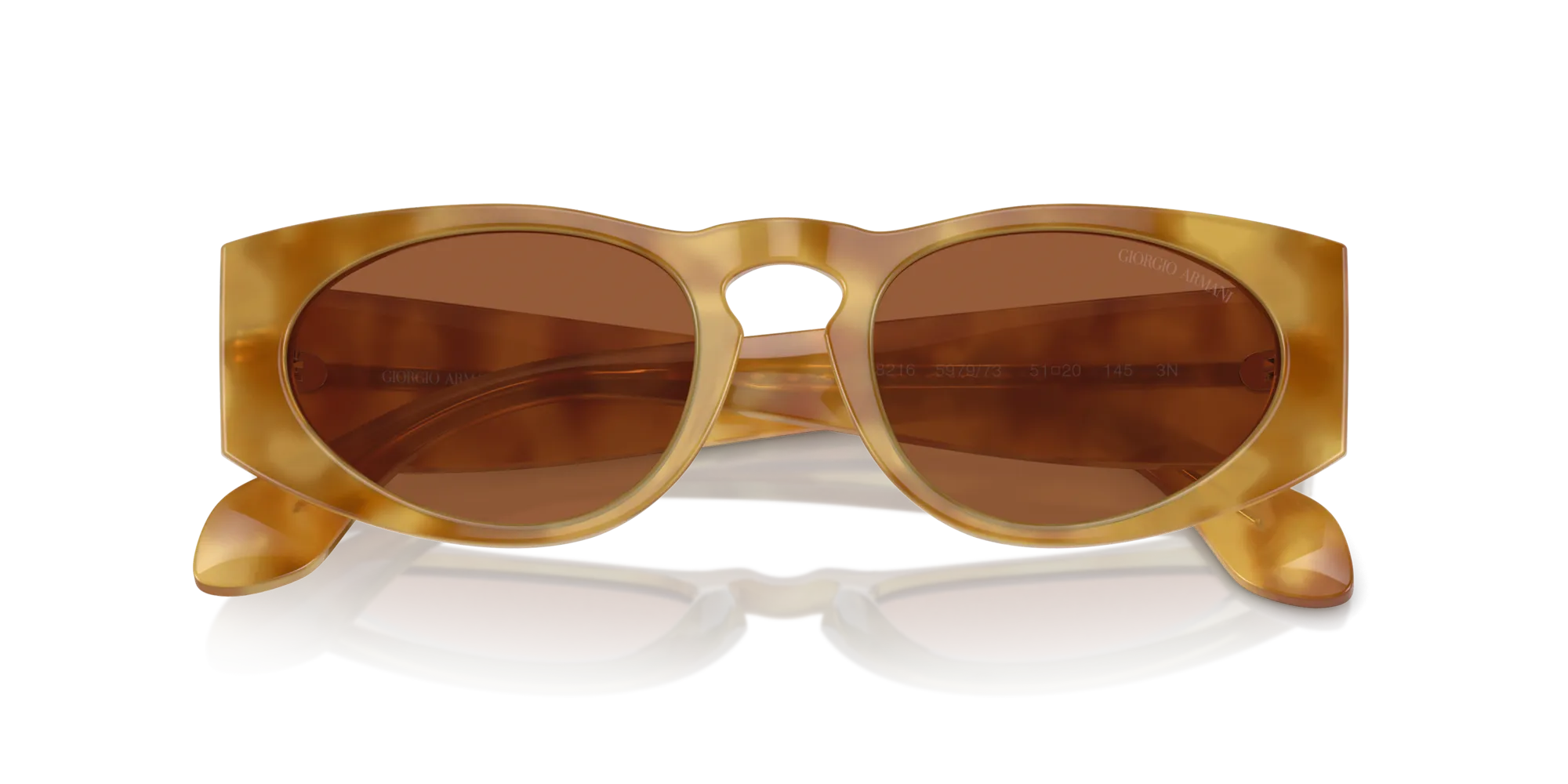Giorgio Armani AR8216 597973 Occhiali da sole Acetato Tartaruga Marrone Squadrata Normale - immagine 2