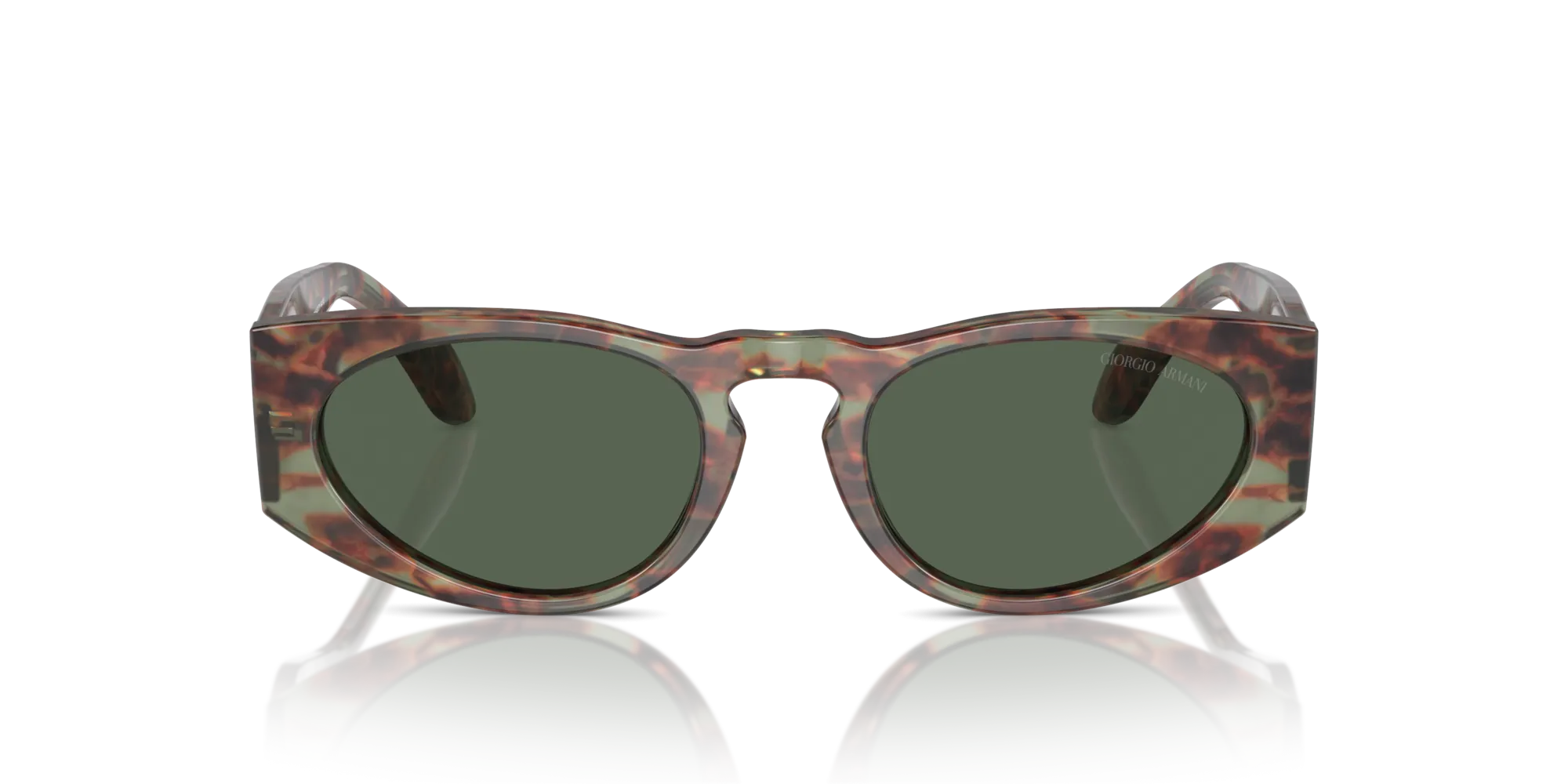 Giorgio Armani AR8216 597771 Occhiali da sole Acetato Marrone Verde Squadrata Normale - immagine 3