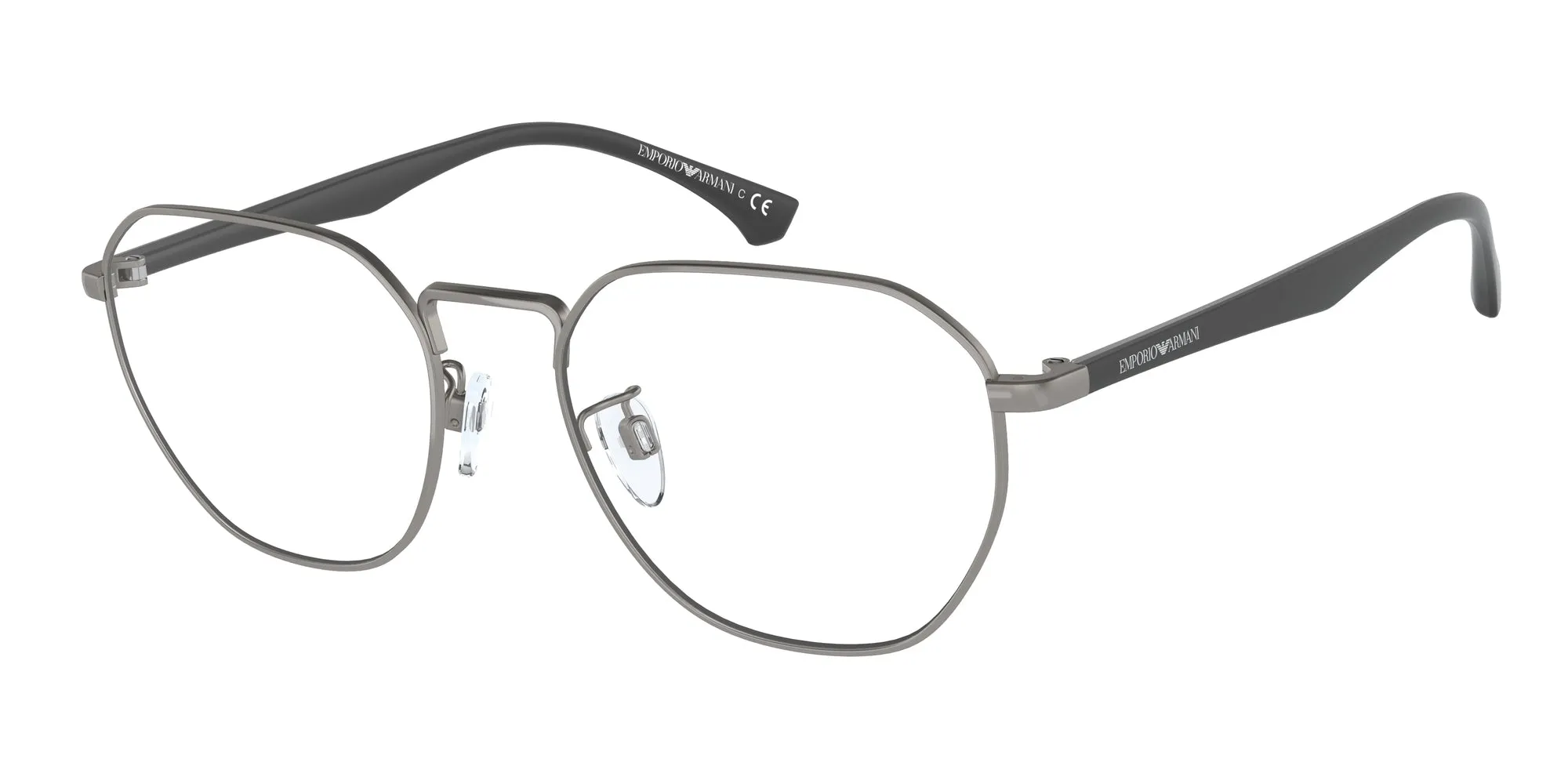 Emporio Armani EA1128D 3010 Montature da vista Metallo Grigio Rotonda Normale - immagine 1