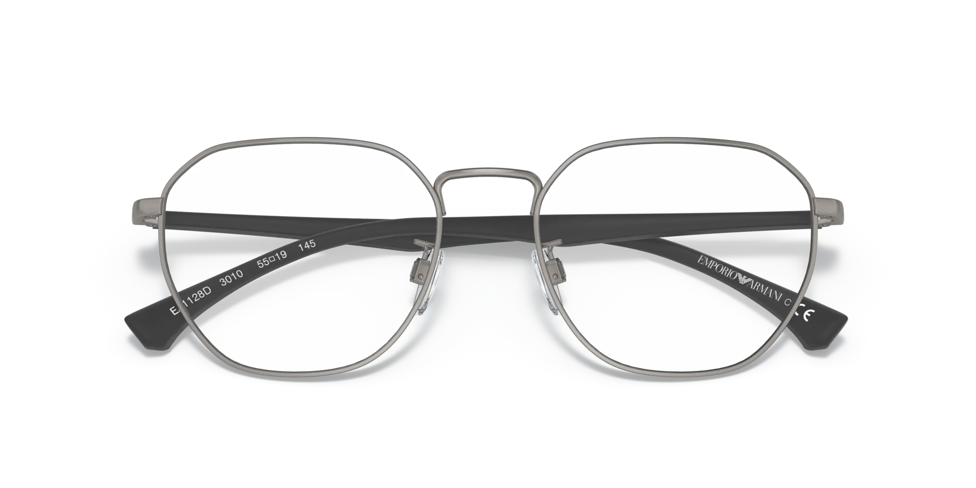 Emporio Armani EA1128D 3010 Montature da vista Metallo Grigio Rotonda Normale - immagine 2
