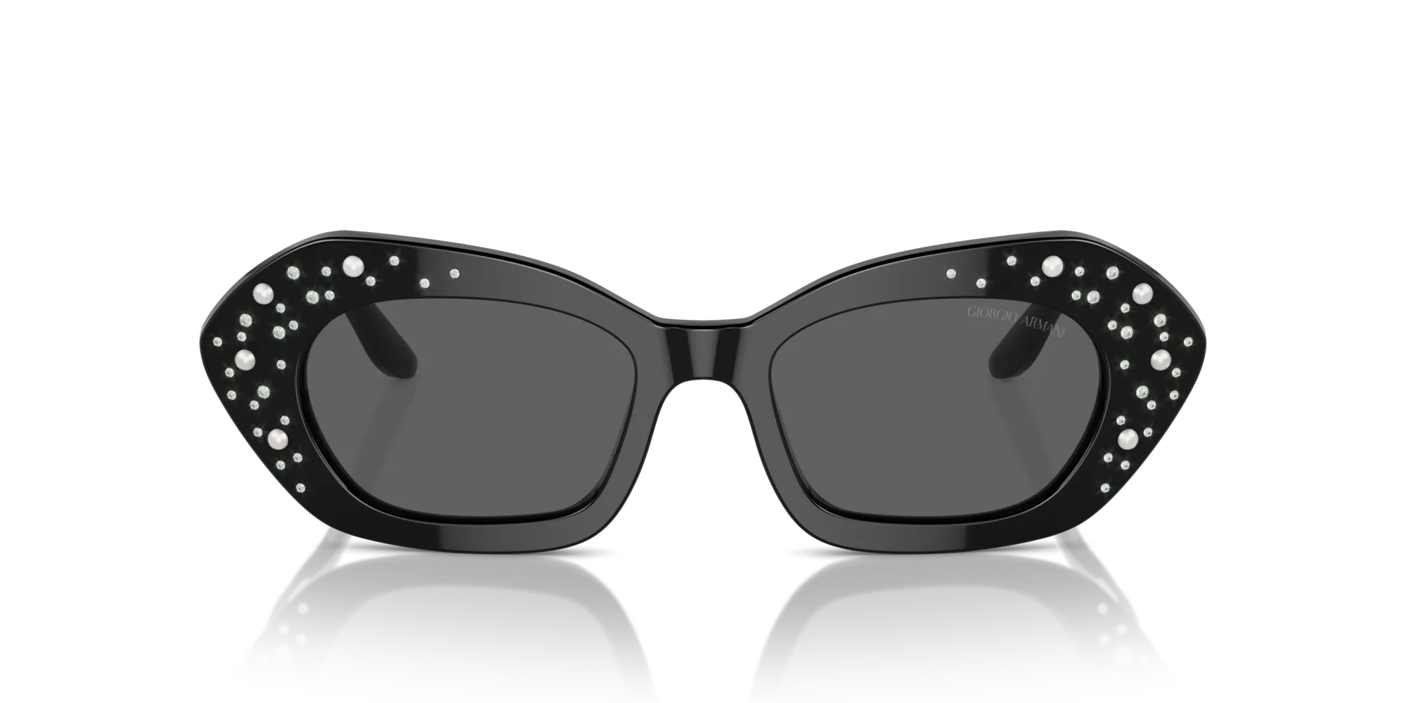 Giorgio Armani AR8213BU 5001B1 Occhiali da sole Acetato Nero Grigio Cat Eye Normale - immagine 3