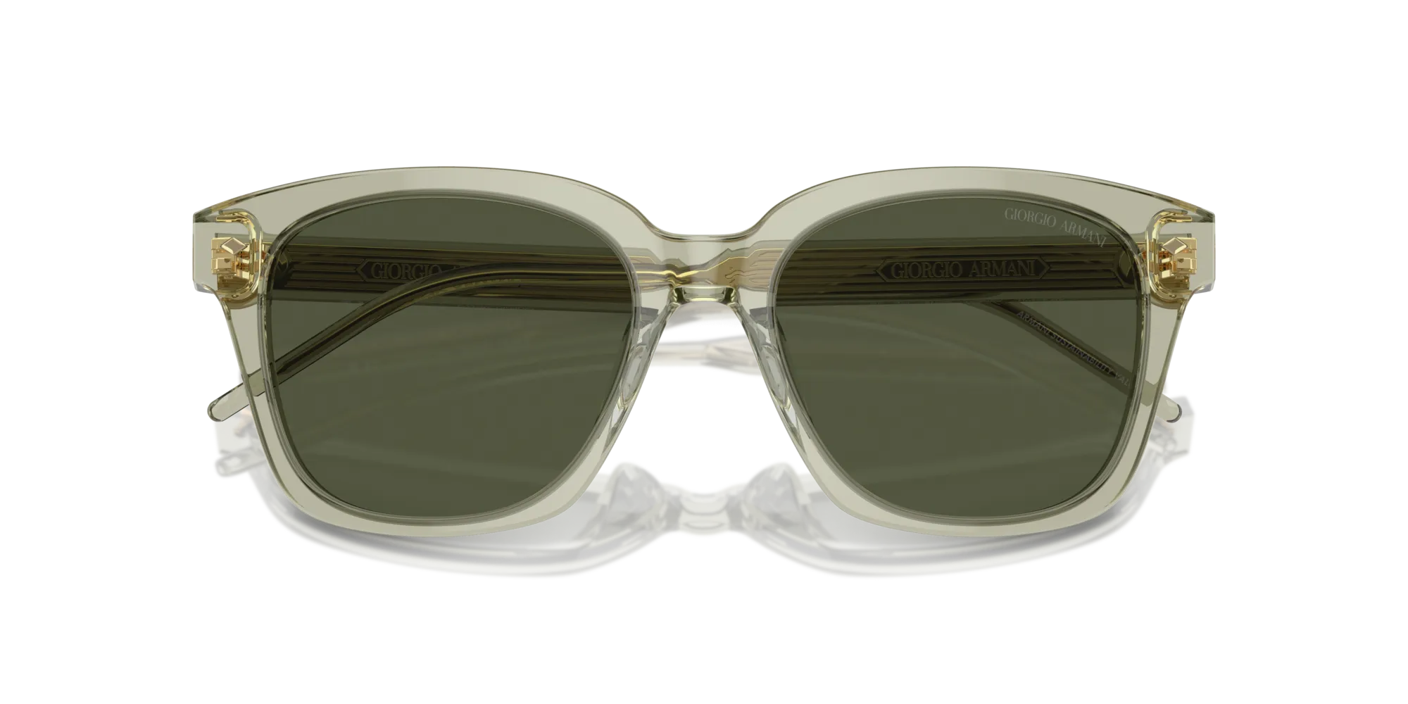 Giorgio Armani AR8210U 608331 Occhiali da sole Acetato Verde Verde Squadrata Normale - immagine 2