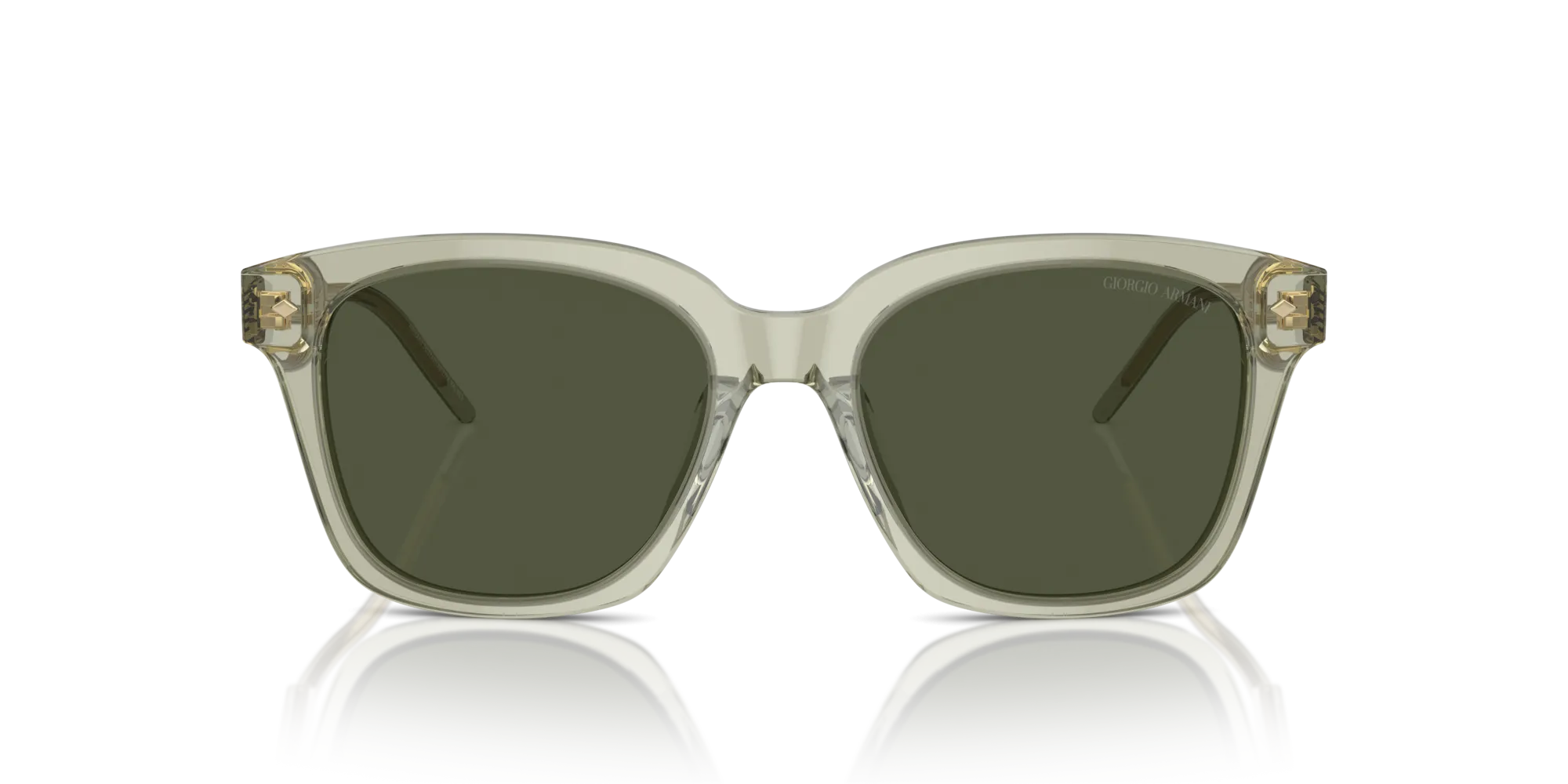 Giorgio Armani AR8210U 608331 Occhiali da sole Acetato Verde Verde Squadrata Normale - immagine 3
