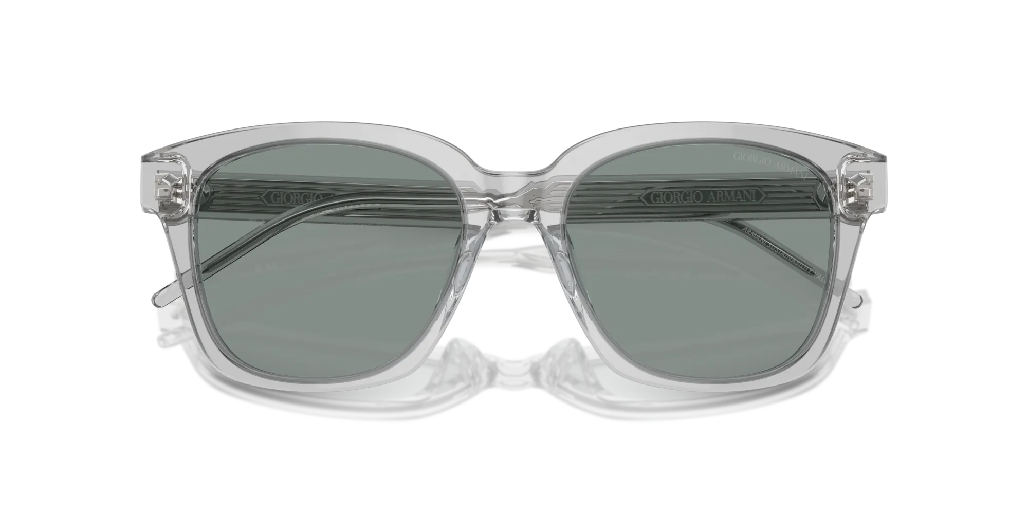 Giorgio Armani AR8210U 608056 Occhiali da sole Acetato Grigio Blu Squadrata Normale - immagine 2