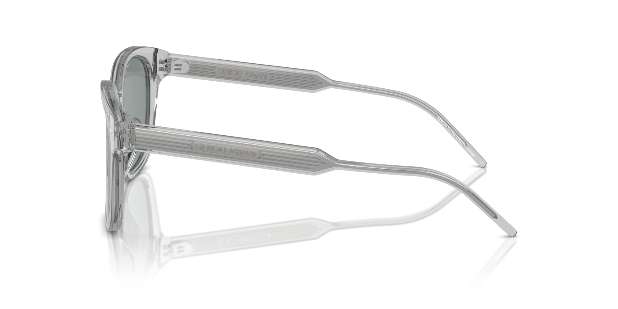 Giorgio Armani AR8210U 608056 Occhiali da sole Acetato Grigio Blu Squadrata Normale - immagine 4