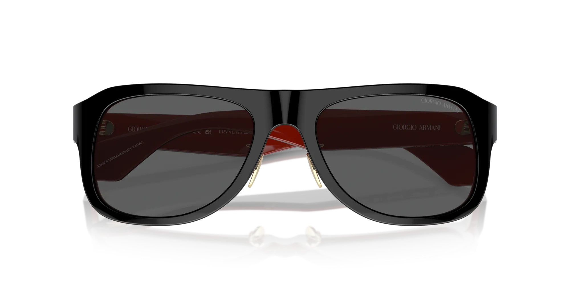 Giorgio Armani AR8209 6069B1 Occhiali da sole Acetato Nero Grigio Pilot Normale - immagine 2
