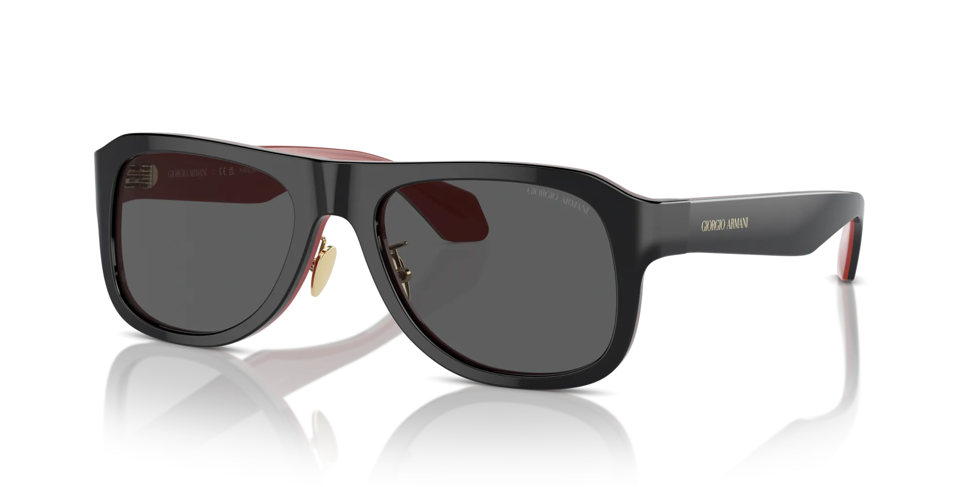 Giorgio Armani AR8209 6069B1 Occhiali da sole Acetato Nero Grigio Pilot Normale - immagine 4
