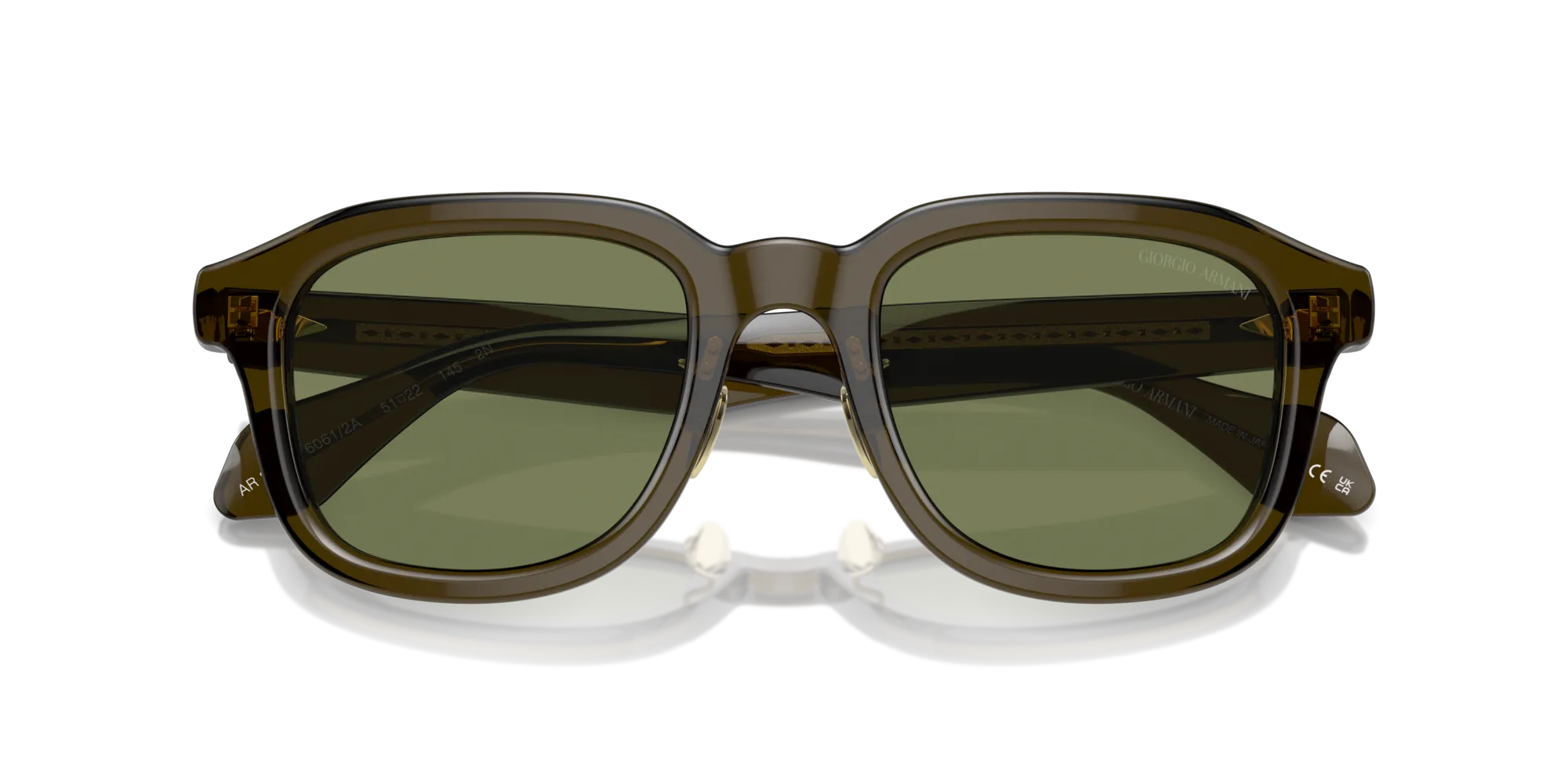 Giorgio Armani AR8206 60612A Occhiali da sole Acetato Verde Verde Squadrata Normale - immagine 2
