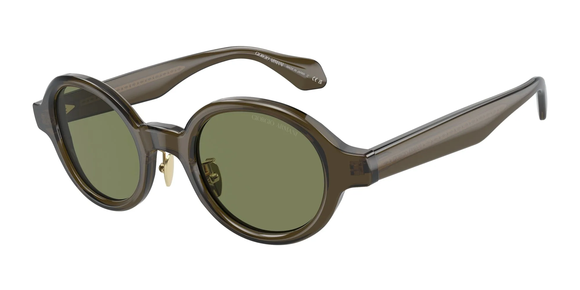 Giorgio Armani AR8205 60612A Occhiali da sole Acetato Verde Verde Rotonda Normale - immagine 1