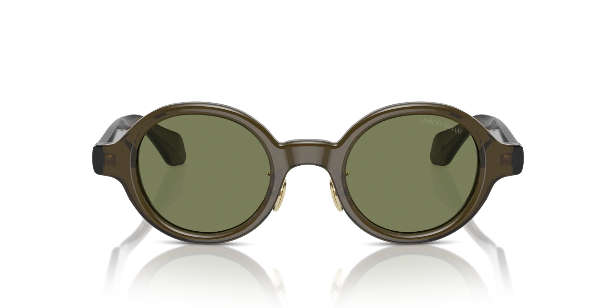 Giorgio Armani AR8205 60612A Occhiali da sole Acetato Verde Verde Rotonda Normale - immagine 3