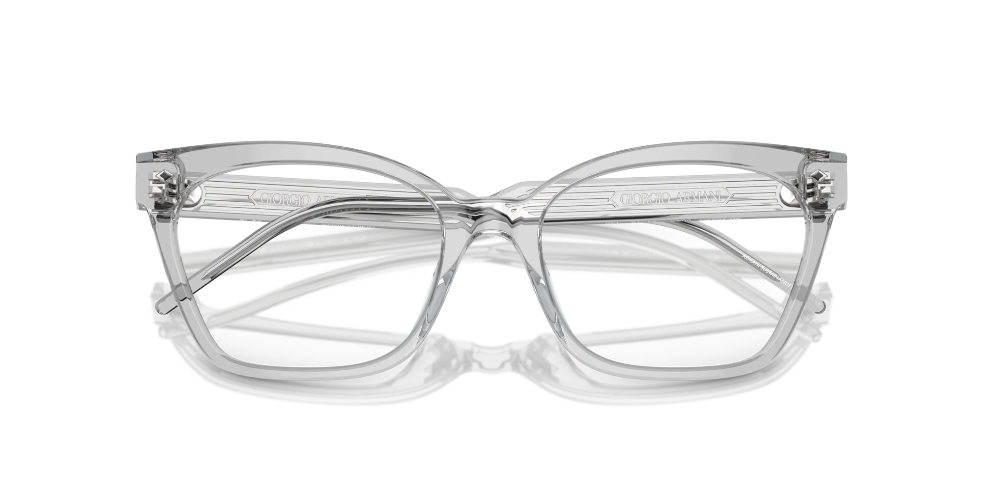 Giorgio Armani AR7257U 6080 Montature da vista Acetato Grigio Cat Eye Normale - immagine 2