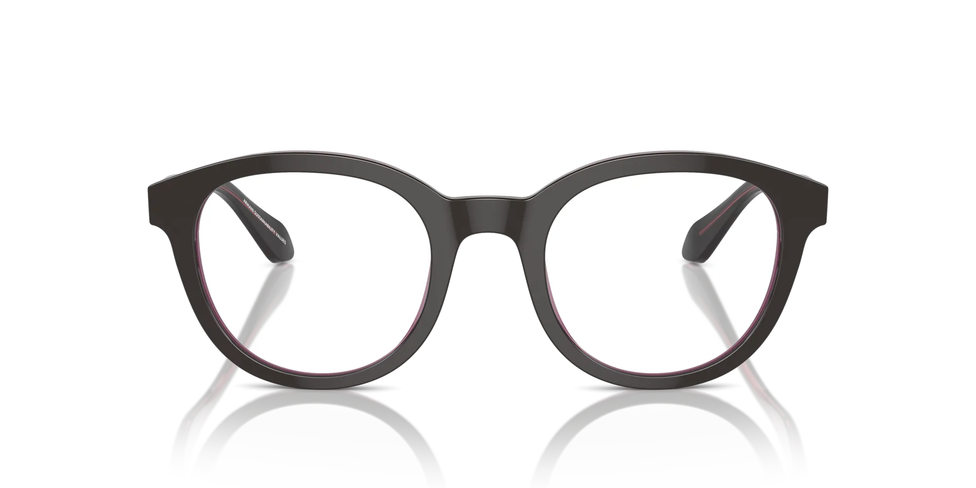 Giorgio Armani AR7256 6088 Montature da vista Acetato Marrone Trasparente Pantos Normale - immagine 3
