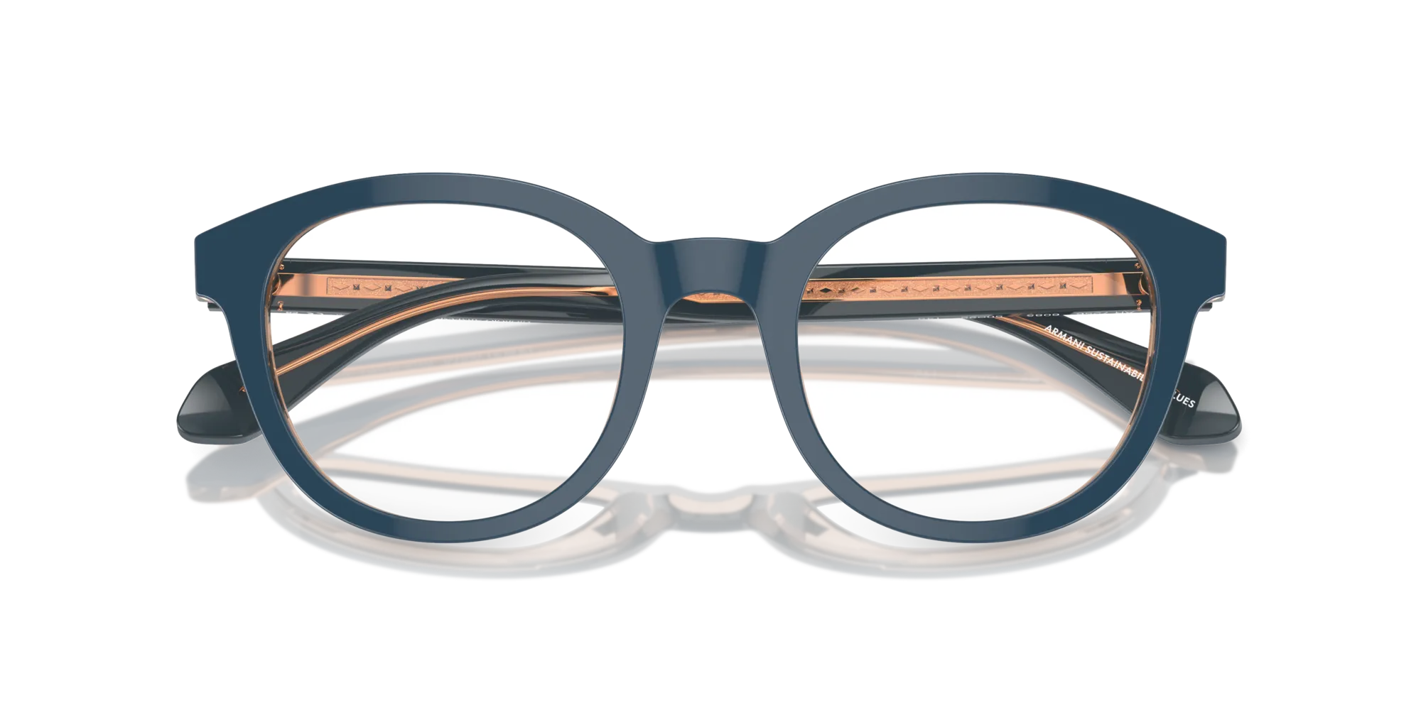 Giorgio Armani AR7256 6085 Montature da vista Acetato Blu Trasparente Pantos Normale - immagine 2