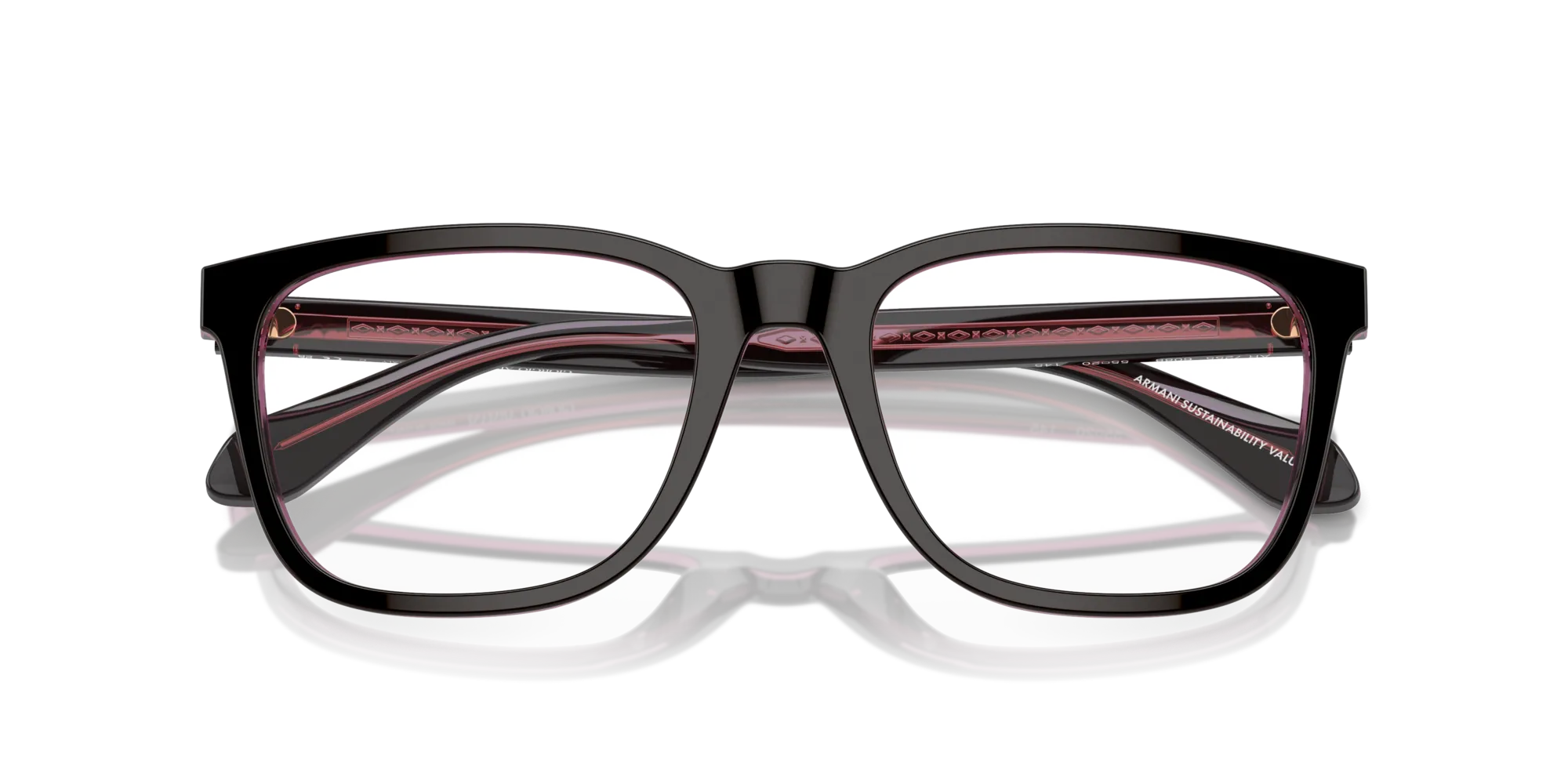 Giorgio Armani AR7255 6088 Montature da vista Acetato Marrone Trasparente Pillow Normale - immagine 2