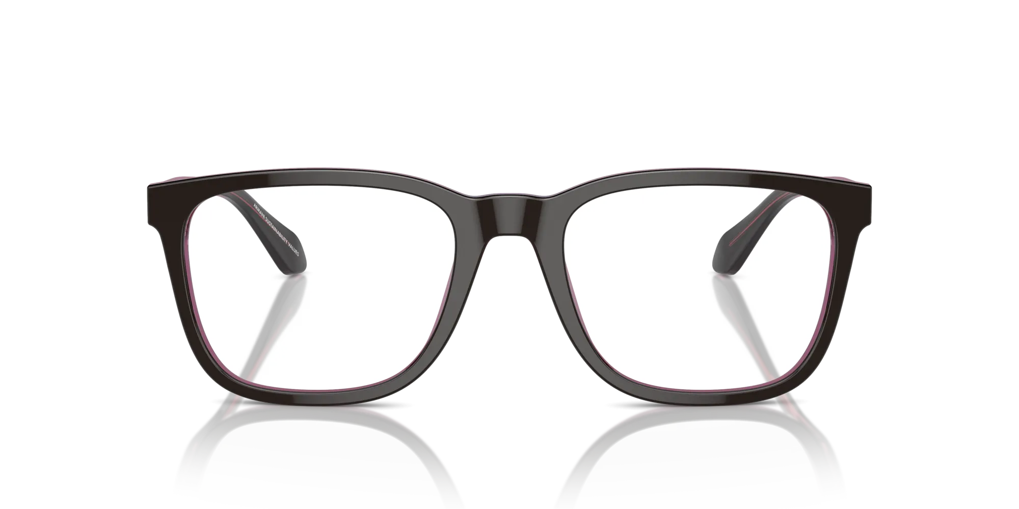 Giorgio Armani AR7255 6088 Montature da vista Acetato Marrone Trasparente Pillow Normale - immagine 3