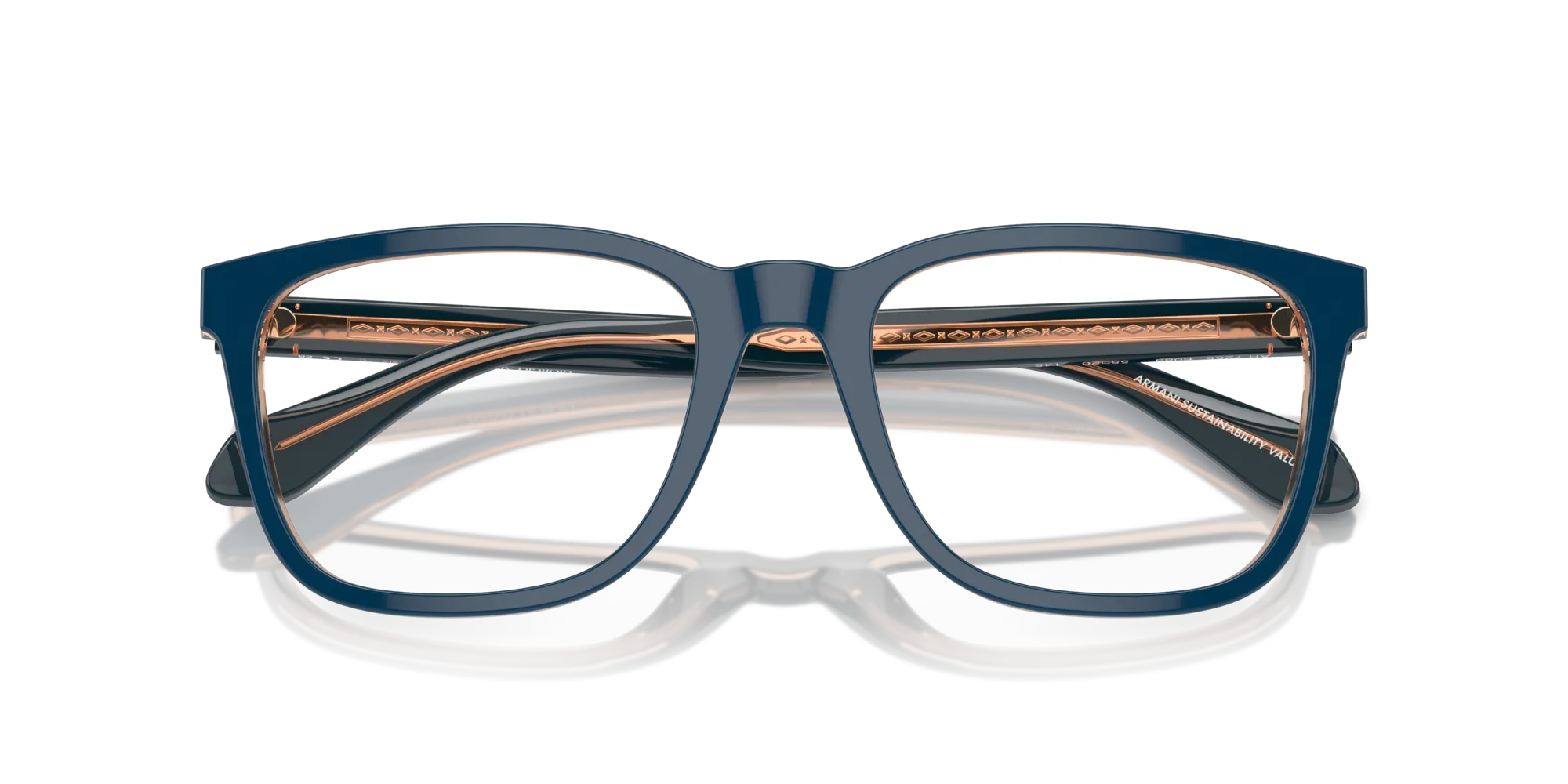 Giorgio Armani AR7255 6085 Montature da vista Acetato Blu Trasparente Pillow Normale - immagine 2