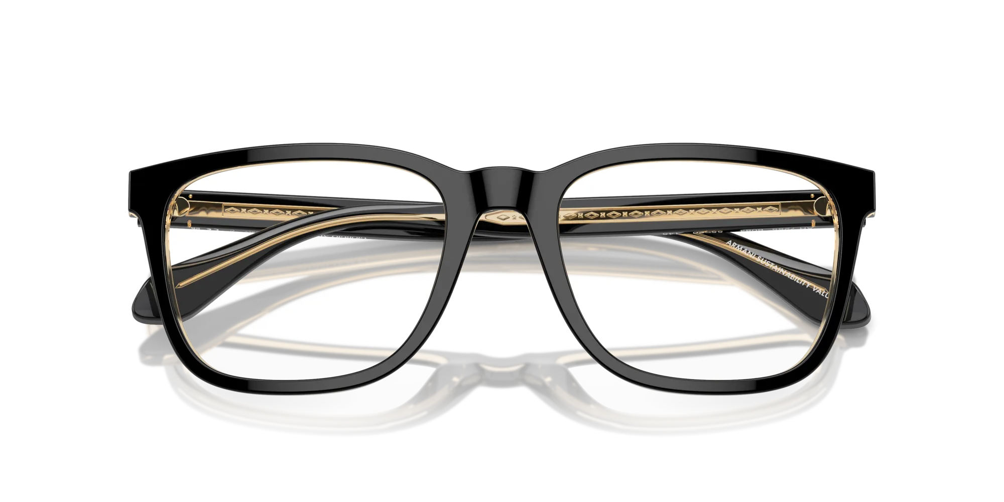 Giorgio Armani AR7255 6084 Montature da vista Acetato Nero Trasparente Pillow Normale - immagine 2