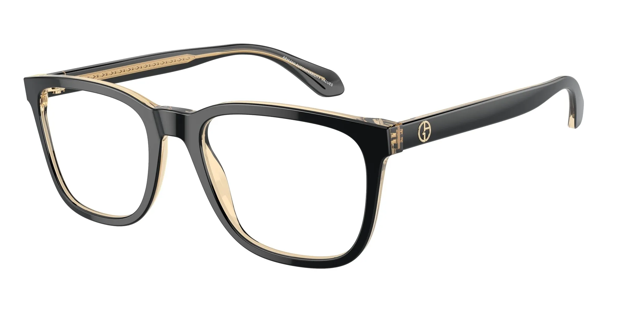 Giorgio Armani AR7255 6084 Montature da vista Acetato Nero Pillow Normale - immagine 1