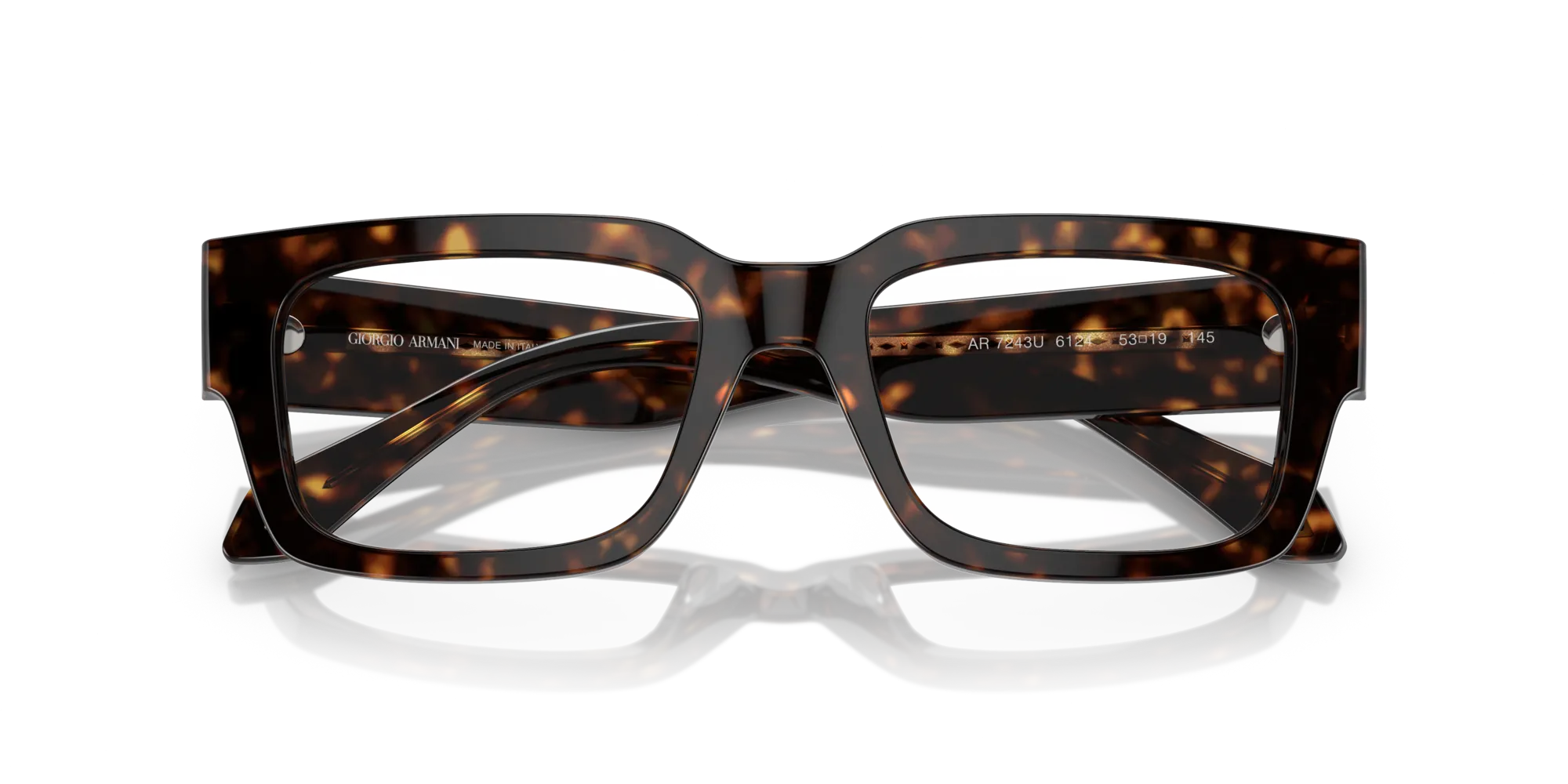 Giorgio Armani AR7243U 6124 Montature da vista Acetato Tartaruga Squadrata Normale - immagine 2