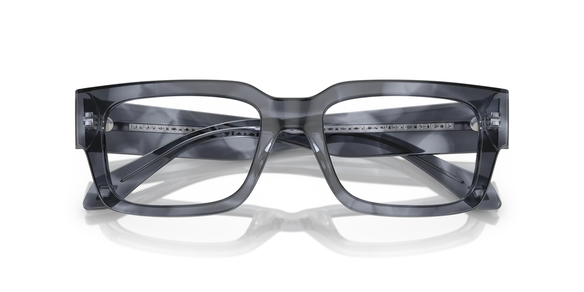 Giorgio Armani AR7243U 5986 Montature da vista Acetato Blu Squadrata Normale - immagine 2