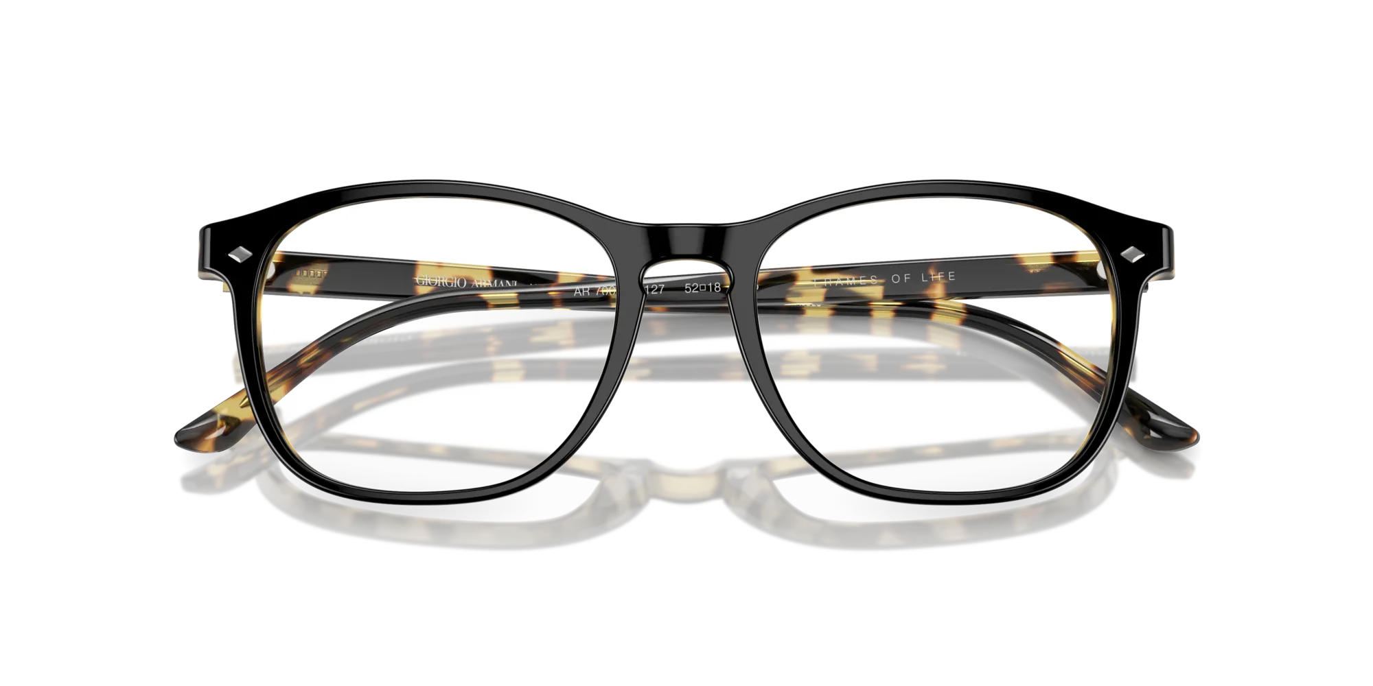 Giorgio Armani AR7003 6127 Montature da vista Acetato Nero Squadrata Normale - immagine 2