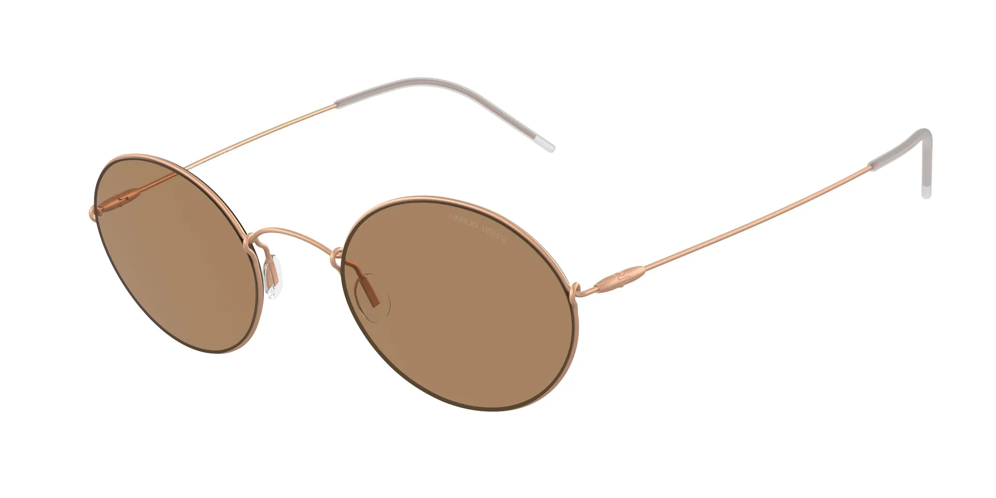 Giorgio Armani AR6115T 3006M4 Occhiali da sole Titanio Bronzo Marrone Rotonda Fotocromatiche - immagine 1